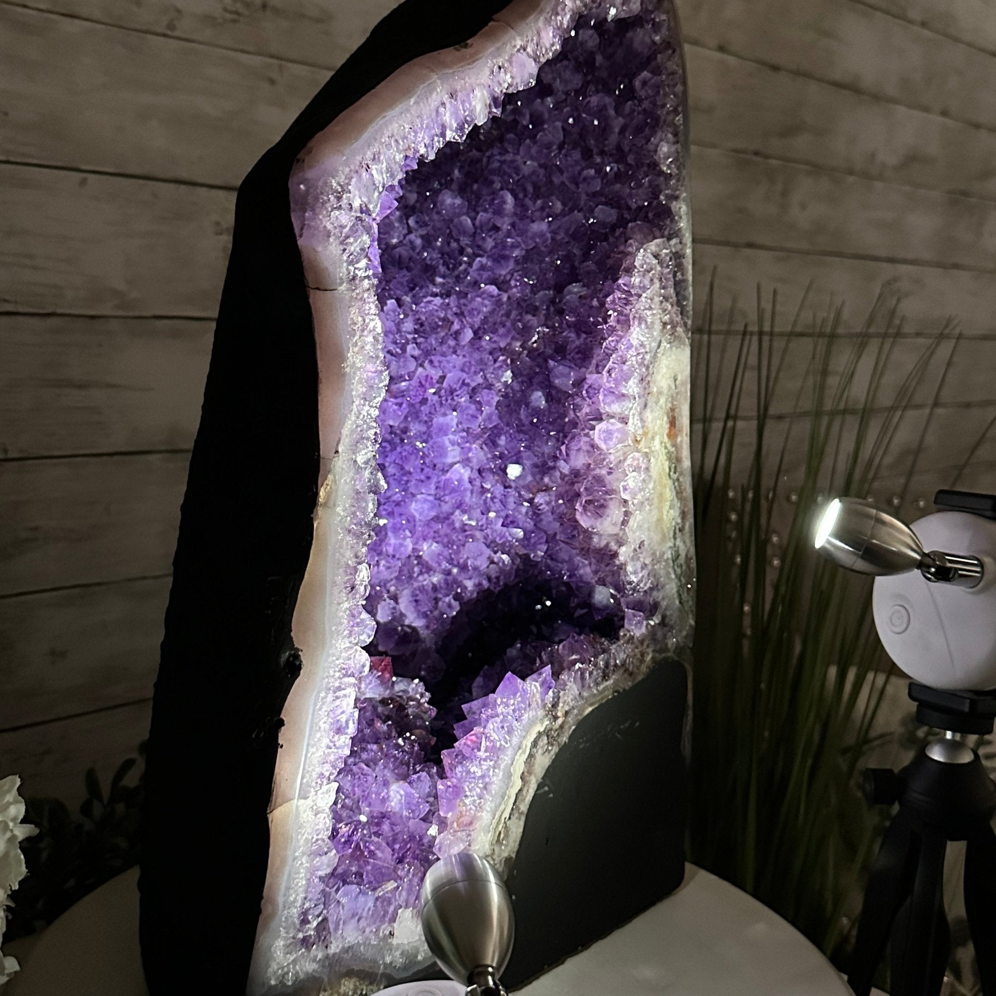 Extra Plus Quality Brazilian Amethyst Cathedral, 53.3 lbs & 17.5" Tall, Model #5601-0990 by Brazil Gems - Brazil GemsBrazil GemsExtra Plus Quality Brazilian Amethyst Cathedral, 53.3 lbs & 17.5" Tall, Model #5601-0990 by Brazil GemsCathedrals5601-0990