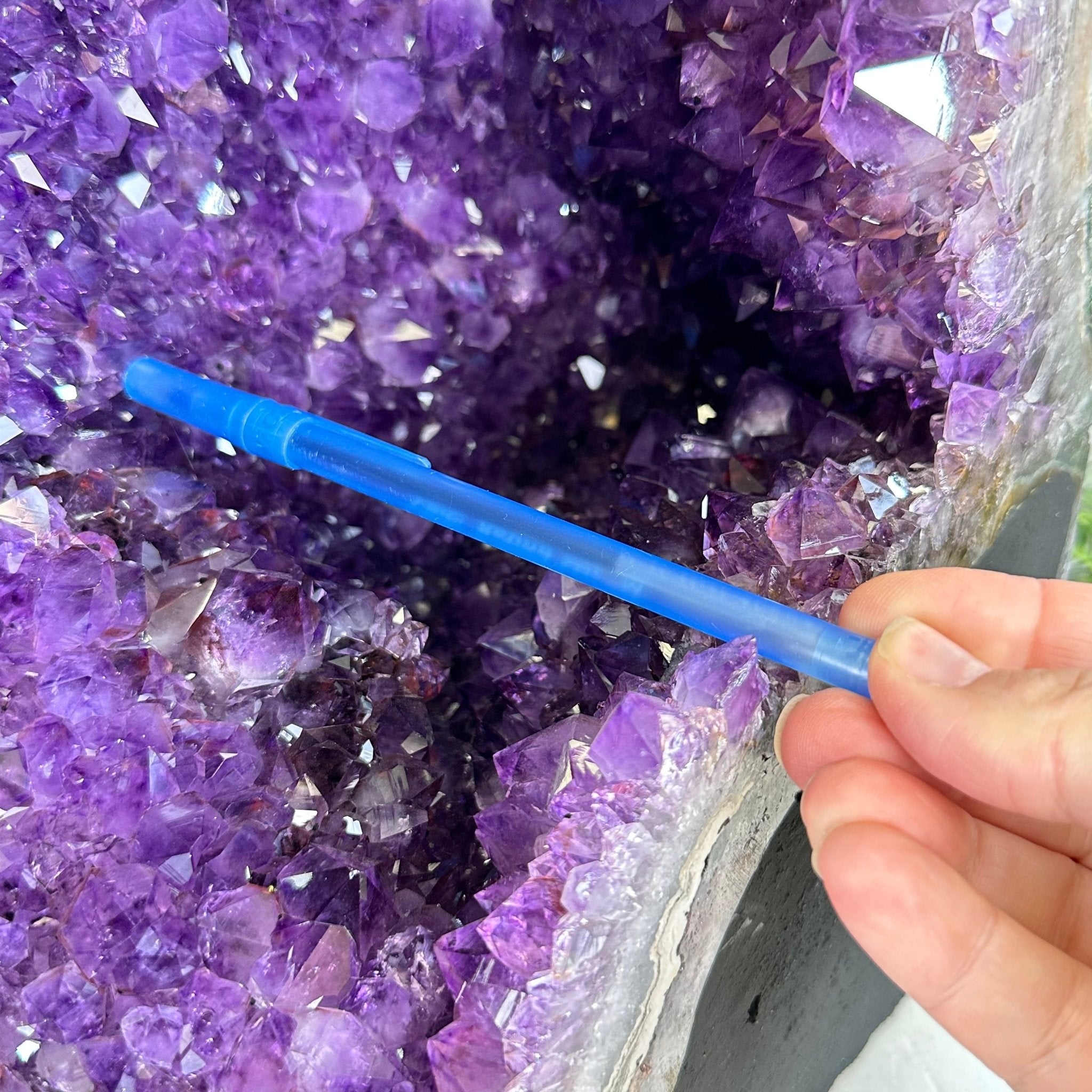 Extra Plus Quality Brazilian Amethyst Cathedral, 53.3 lbs & 17.5" Tall, Model #5601-0990 by Brazil Gems - Brazil GemsBrazil GemsExtra Plus Quality Brazilian Amethyst Cathedral, 53.3 lbs & 17.5" Tall, Model #5601-0990 by Brazil GemsCathedrals5601-0990