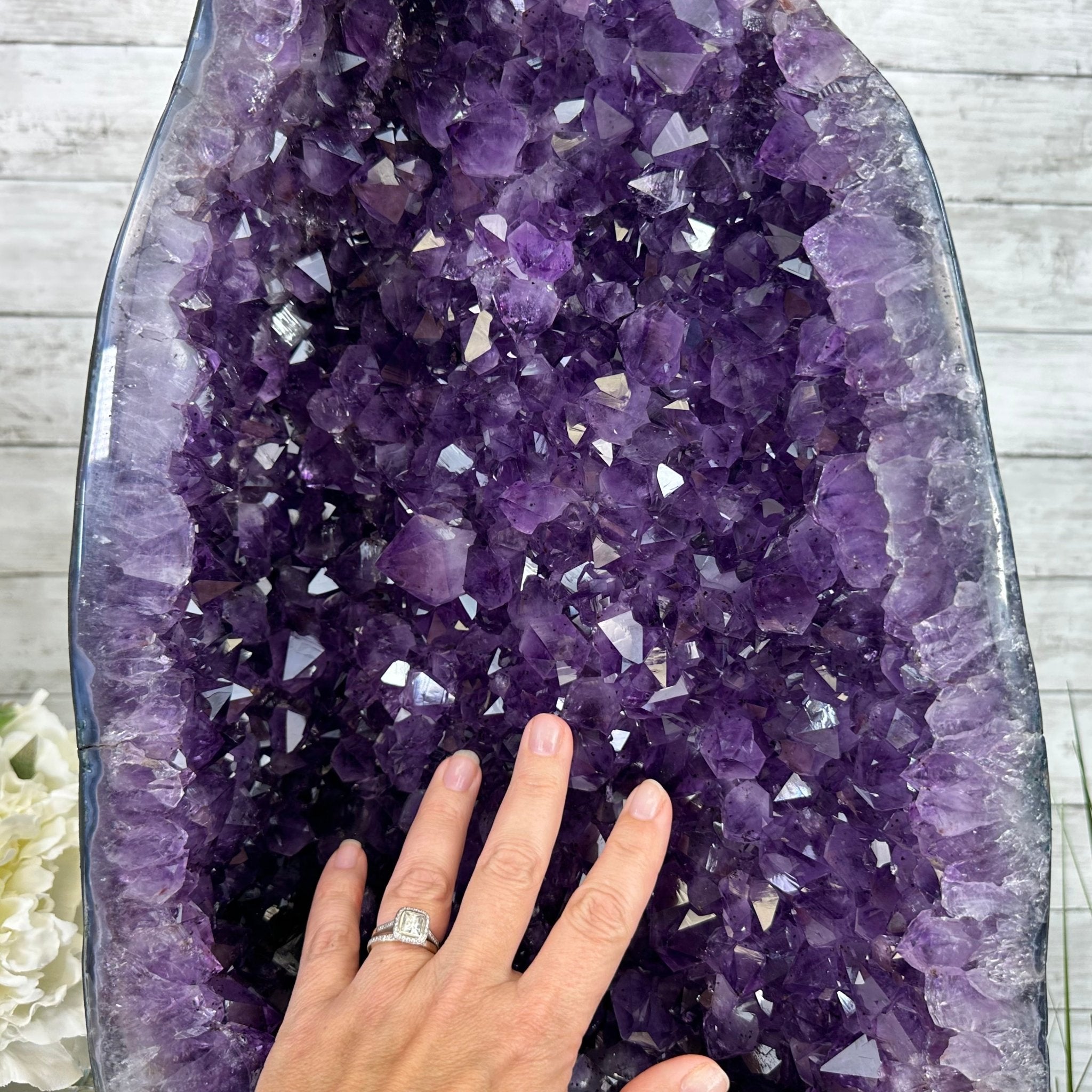 Extra Plus Quality Brazilian Amethyst Cathedral, 53.9 lbs & 20.5" Tall, Model #5601-1085 by Brazil Gems - Brazil GemsBrazil GemsExtra Plus Quality Brazilian Amethyst Cathedral, 53.9 lbs & 20.5" Tall, Model #5601-1085 by Brazil GemsCathedrals5601-1085