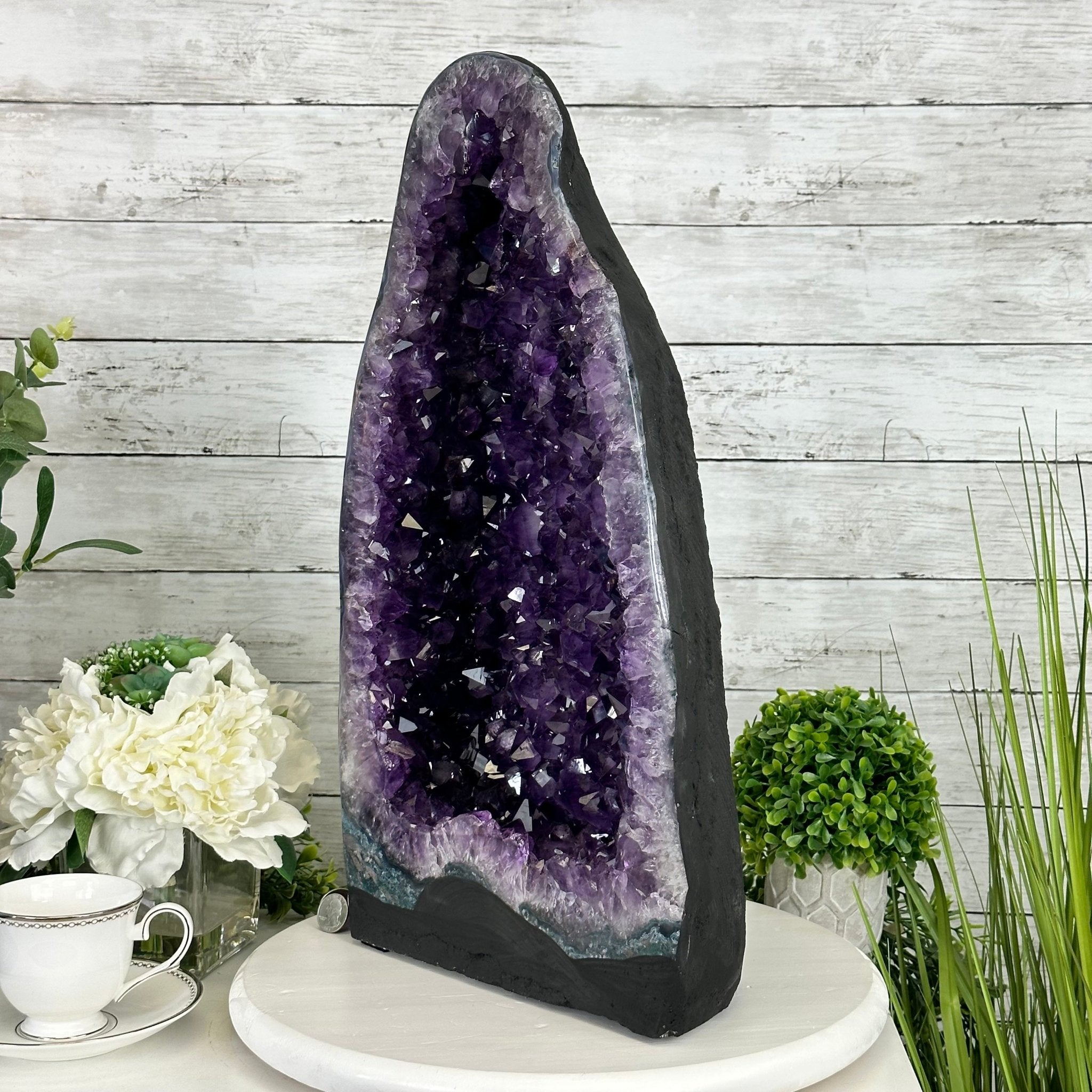 Extra Plus Quality Brazilian Amethyst Cathedral, 53.9 lbs & 20.5" Tall, Model #5601-1085 by Brazil Gems - Brazil GemsBrazil GemsExtra Plus Quality Brazilian Amethyst Cathedral, 53.9 lbs & 20.5" Tall, Model #5601-1085 by Brazil GemsCathedrals5601-1085