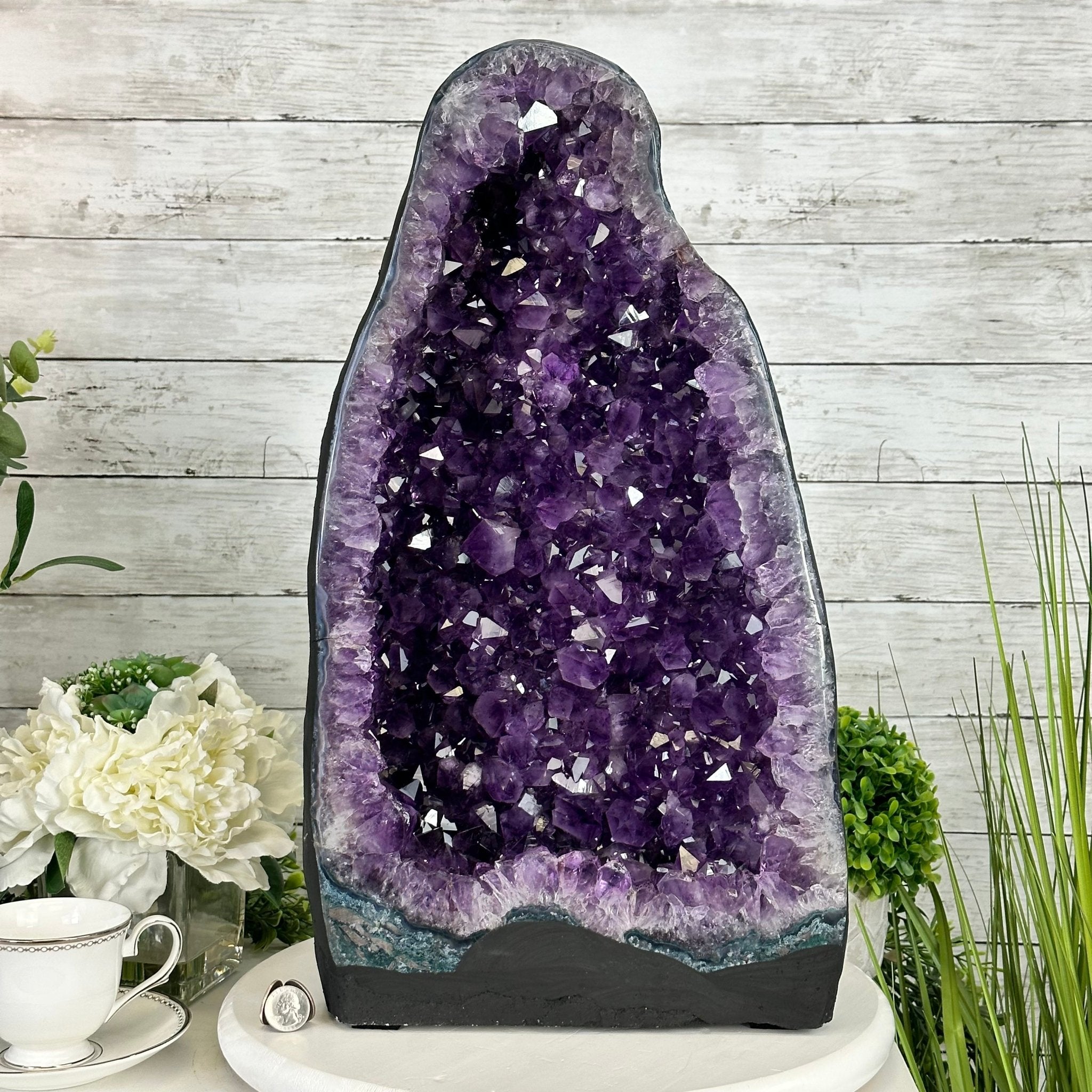 Extra Plus Quality Brazilian Amethyst Cathedral, 53.9 lbs & 20.5" Tall, Model #5601-1085 by Brazil Gems - Brazil GemsBrazil GemsExtra Plus Quality Brazilian Amethyst Cathedral, 53.9 lbs & 20.5" Tall, Model #5601-1085 by Brazil GemsCathedrals5601-1085