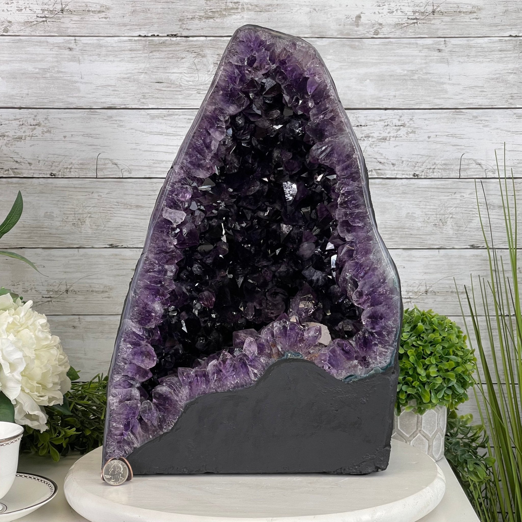 Extra Plus Quality Brazilian Amethyst Cathedral, 55.2 lbs & 17.25" Tall #5601-0851 by Brazil Gems - Brazil GemsBrazil GemsExtra Plus Quality Brazilian Amethyst Cathedral, 55.2 lbs & 17.25" Tall #5601-0851 by Brazil GemsCathedrals5601-0851
