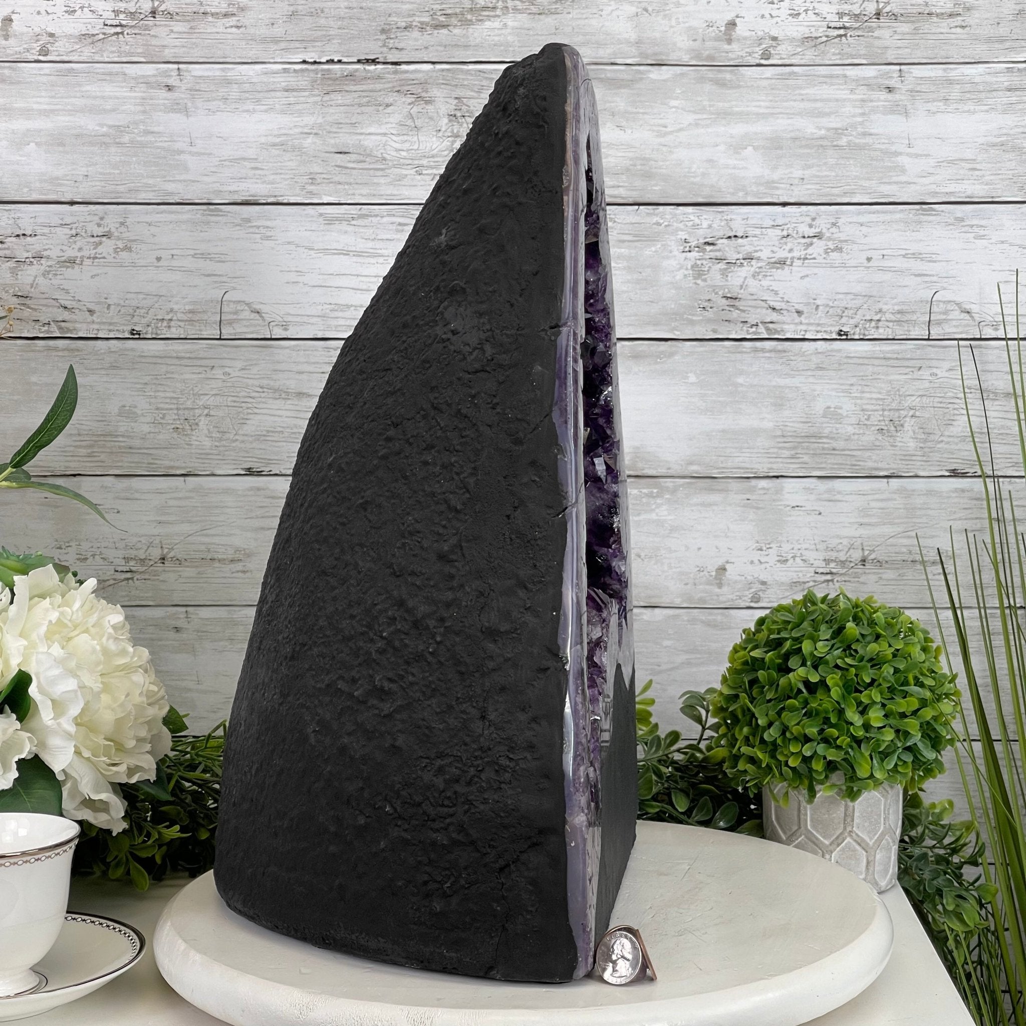 Extra Plus Quality Brazilian Amethyst Cathedral, 55.2 lbs & 17.25" Tall #5601-0851 by Brazil Gems - Brazil GemsBrazil GemsExtra Plus Quality Brazilian Amethyst Cathedral, 55.2 lbs & 17.25" Tall #5601-0851 by Brazil GemsCathedrals5601-0851