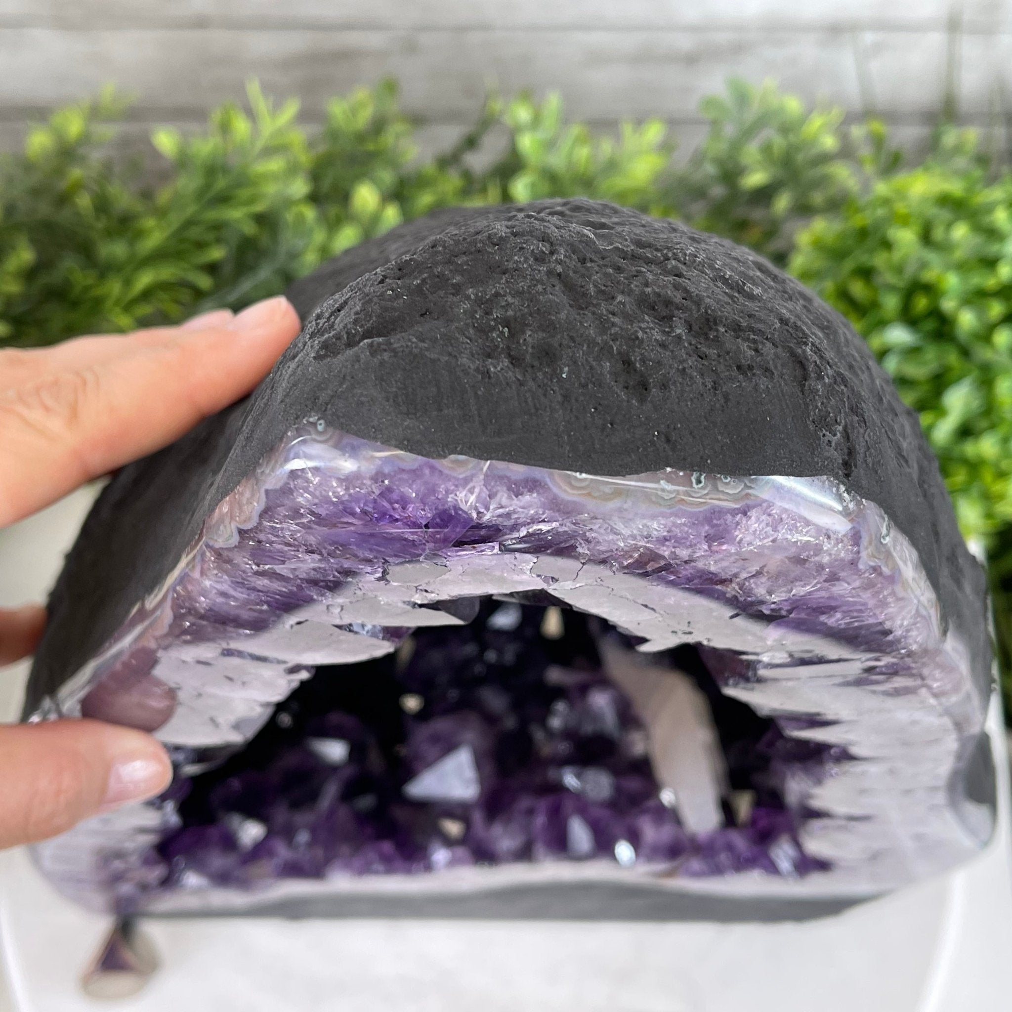 Extra Plus Quality Brazilian Amethyst Cathedral, 55.2 lbs & 17.25" Tall #5601-0851 by Brazil Gems - Brazil GemsBrazil GemsExtra Plus Quality Brazilian Amethyst Cathedral, 55.2 lbs & 17.25" Tall #5601-0851 by Brazil GemsCathedrals5601-0851