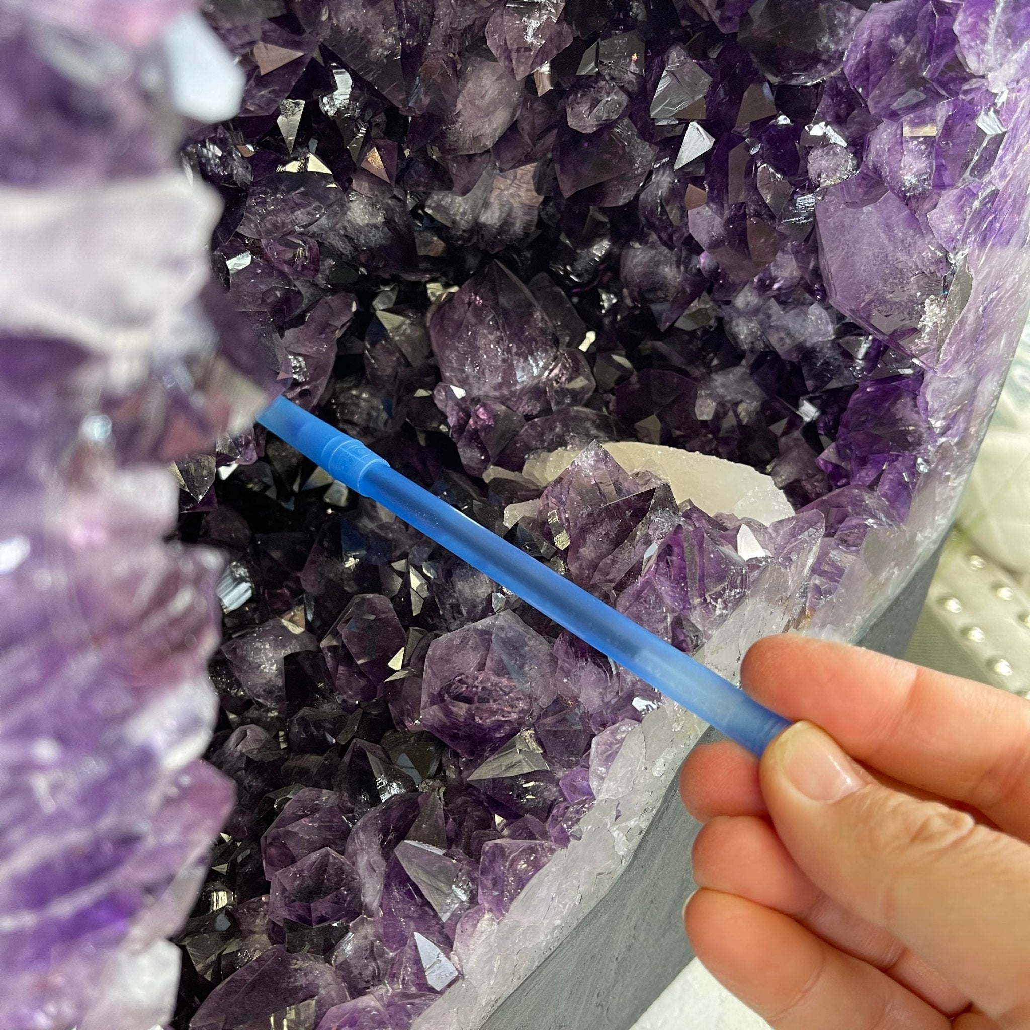 Extra Plus Quality Brazilian Amethyst Cathedral, 55.2 lbs & 17.25" Tall #5601-0851 by Brazil Gems - Brazil GemsBrazil GemsExtra Plus Quality Brazilian Amethyst Cathedral, 55.2 lbs & 17.25" Tall #5601-0851 by Brazil GemsCathedrals5601-0851