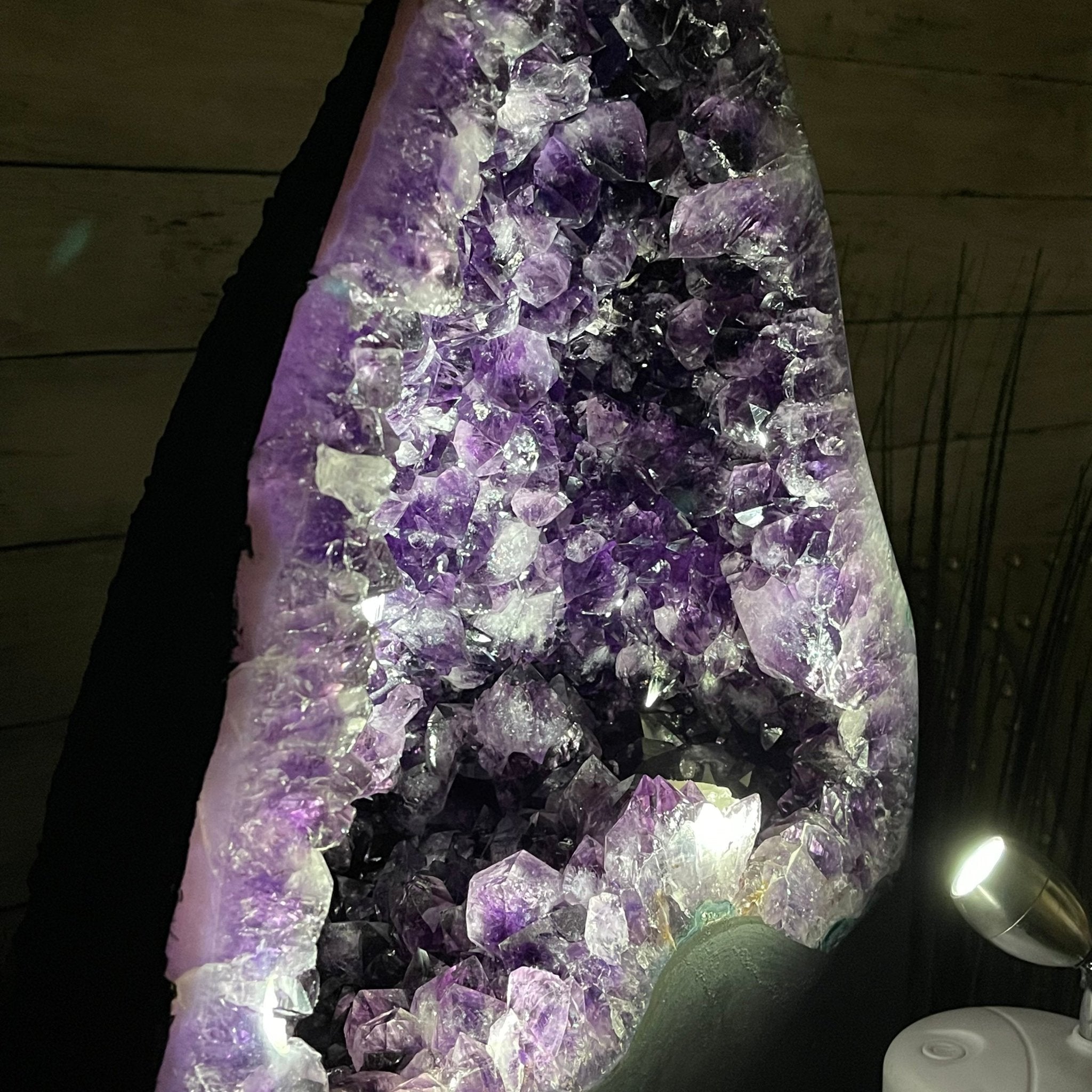 Extra Plus Quality Brazilian Amethyst Cathedral, 55.2 lbs & 17.25" Tall #5601-0851 by Brazil Gems - Brazil GemsBrazil GemsExtra Plus Quality Brazilian Amethyst Cathedral, 55.2 lbs & 17.25" Tall #5601-0851 by Brazil GemsCathedrals5601-0851