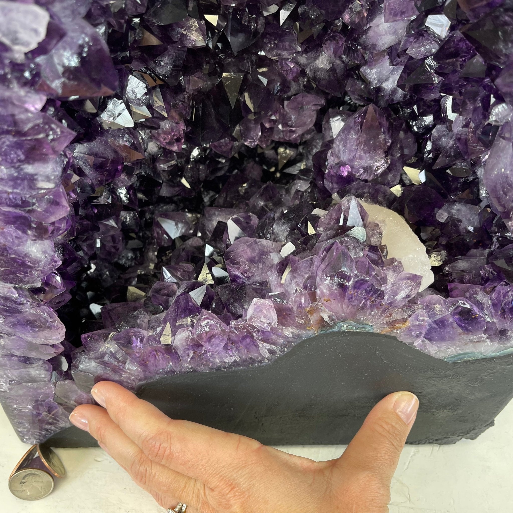 Extra Plus Quality Brazilian Amethyst Cathedral, 55.2 lbs & 17.25" Tall #5601-0851 by Brazil Gems - Brazil GemsBrazil GemsExtra Plus Quality Brazilian Amethyst Cathedral, 55.2 lbs & 17.25" Tall #5601-0851 by Brazil GemsCathedrals5601-0851