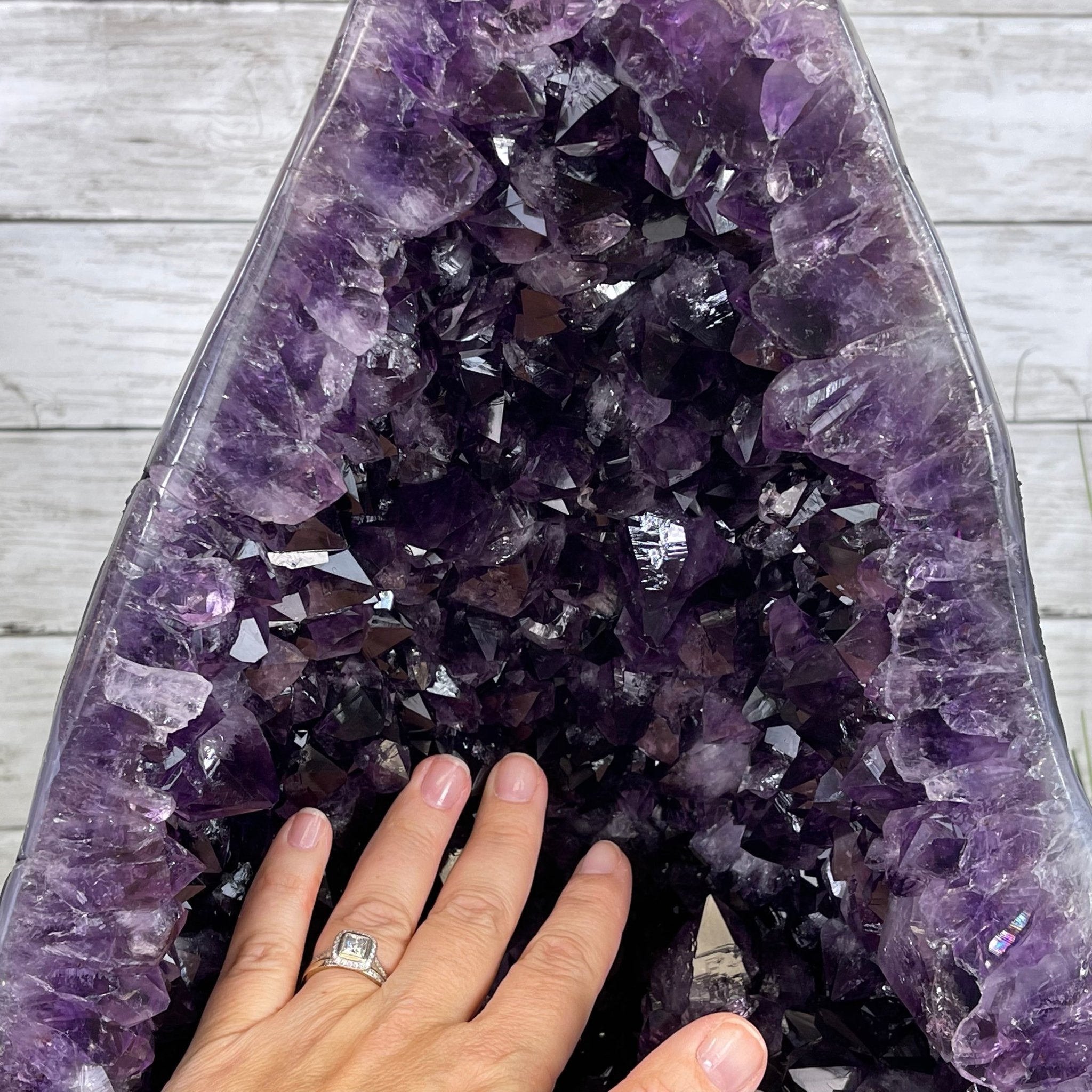 Extra Plus Quality Brazilian Amethyst Cathedral, 55.2 lbs & 17.25" Tall #5601-0851 by Brazil Gems - Brazil GemsBrazil GemsExtra Plus Quality Brazilian Amethyst Cathedral, 55.2 lbs & 17.25" Tall #5601-0851 by Brazil GemsCathedrals5601-0851