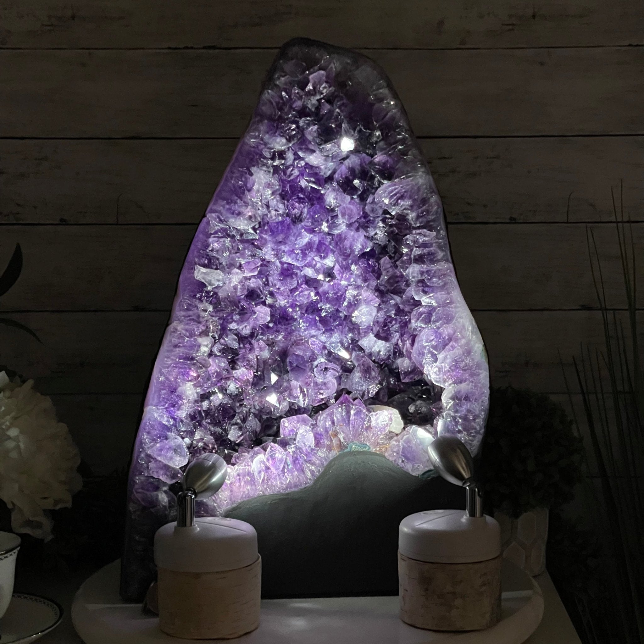 Extra Plus Quality Brazilian Amethyst Cathedral, 55.2 lbs & 17.25" Tall #5601-0851 by Brazil Gems - Brazil GemsBrazil GemsExtra Plus Quality Brazilian Amethyst Cathedral, 55.2 lbs & 17.25" Tall #5601-0851 by Brazil GemsCathedrals5601-0851