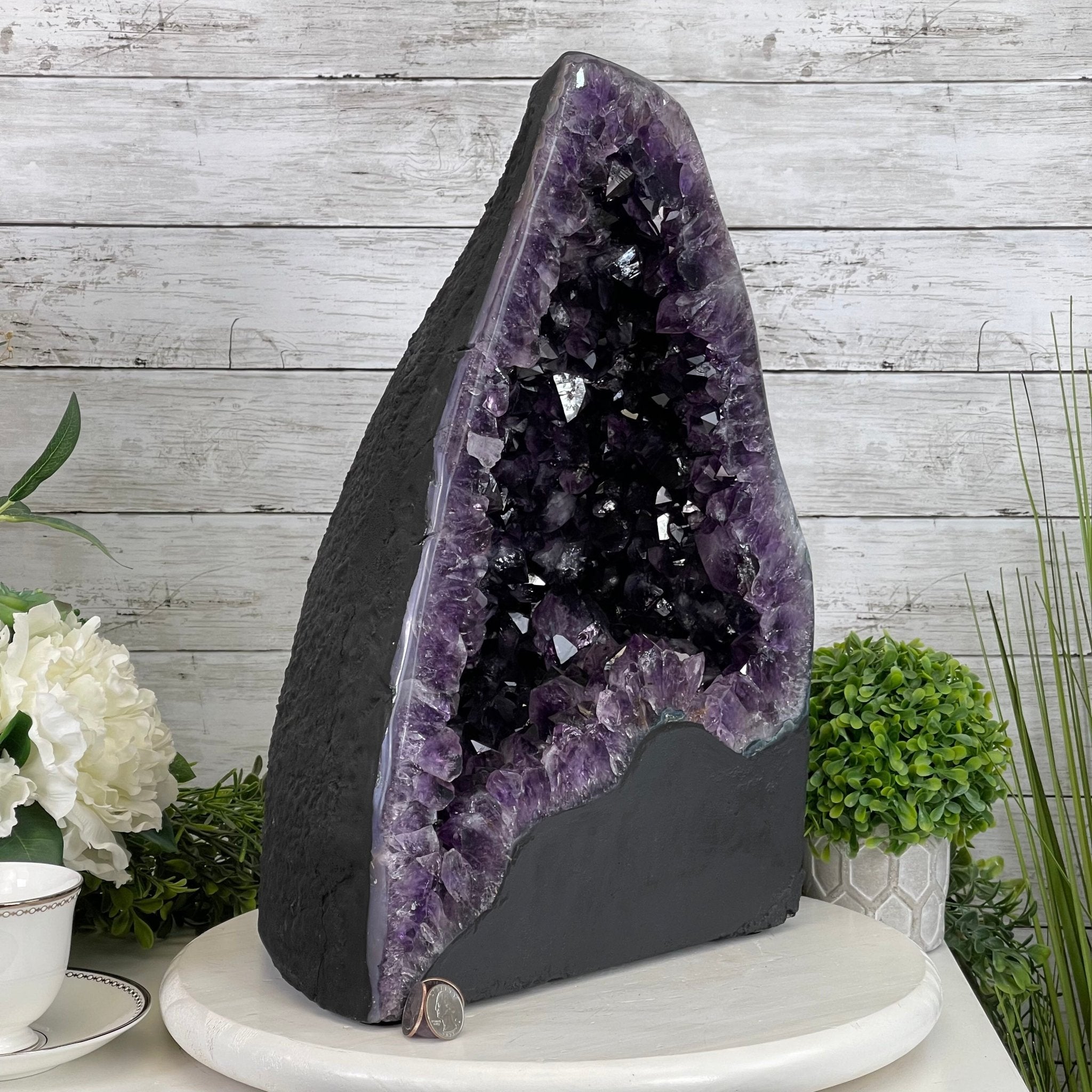 Extra Plus Quality Brazilian Amethyst Cathedral, 55.2 lbs & 17.25" Tall #5601-0851 by Brazil Gems - Brazil GemsBrazil GemsExtra Plus Quality Brazilian Amethyst Cathedral, 55.2 lbs & 17.25" Tall #5601-0851 by Brazil GemsCathedrals5601-0851