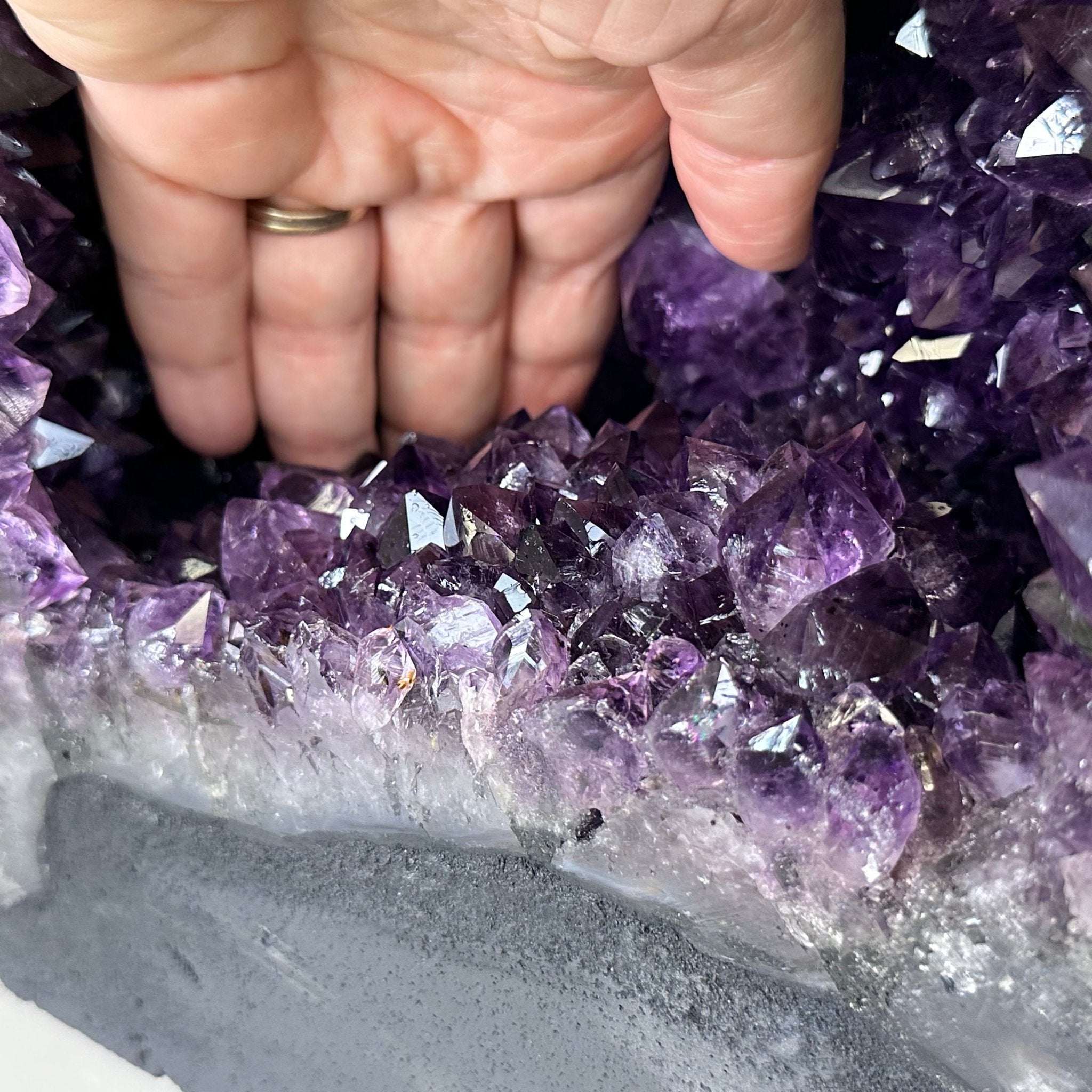 Extra Plus Quality Brazilian Amethyst Cathedral, 60.7 lbs & 29.5" Tall, Model #5601-1294 by Brazil Gems - Brazil GemsBrazil GemsExtra Plus Quality Brazilian Amethyst Cathedral, 60.7 lbs & 29.5" Tall, Model #5601-1294 by Brazil GemsCathedrals5601-1294