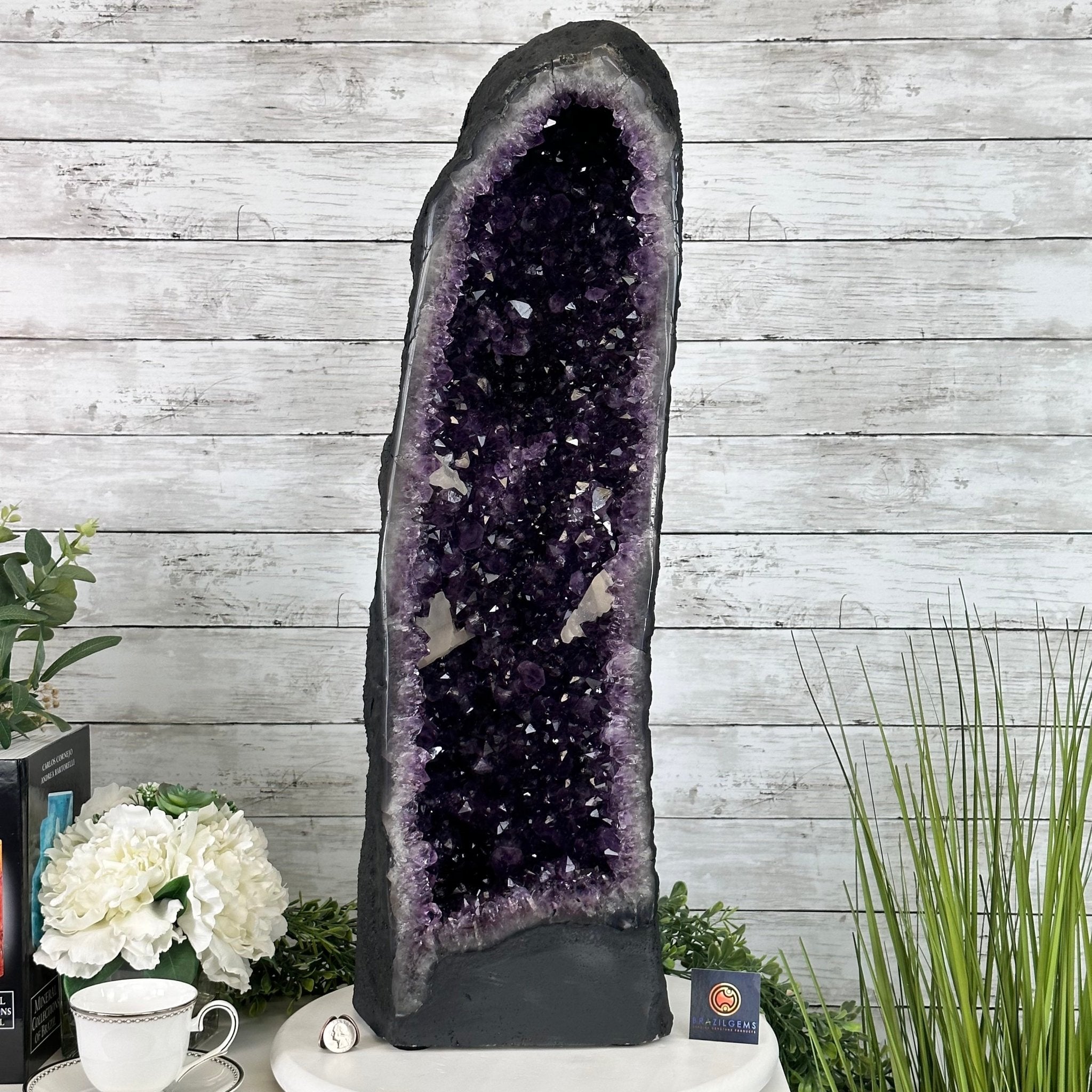 Extra Plus Quality Brazilian Amethyst Cathedral, 60.7 lbs & 29.5" Tall, Model #5601-1294 by Brazil Gems - Brazil GemsBrazil GemsExtra Plus Quality Brazilian Amethyst Cathedral, 60.7 lbs & 29.5" Tall, Model #5601-1294 by Brazil GemsCathedrals5601-1294