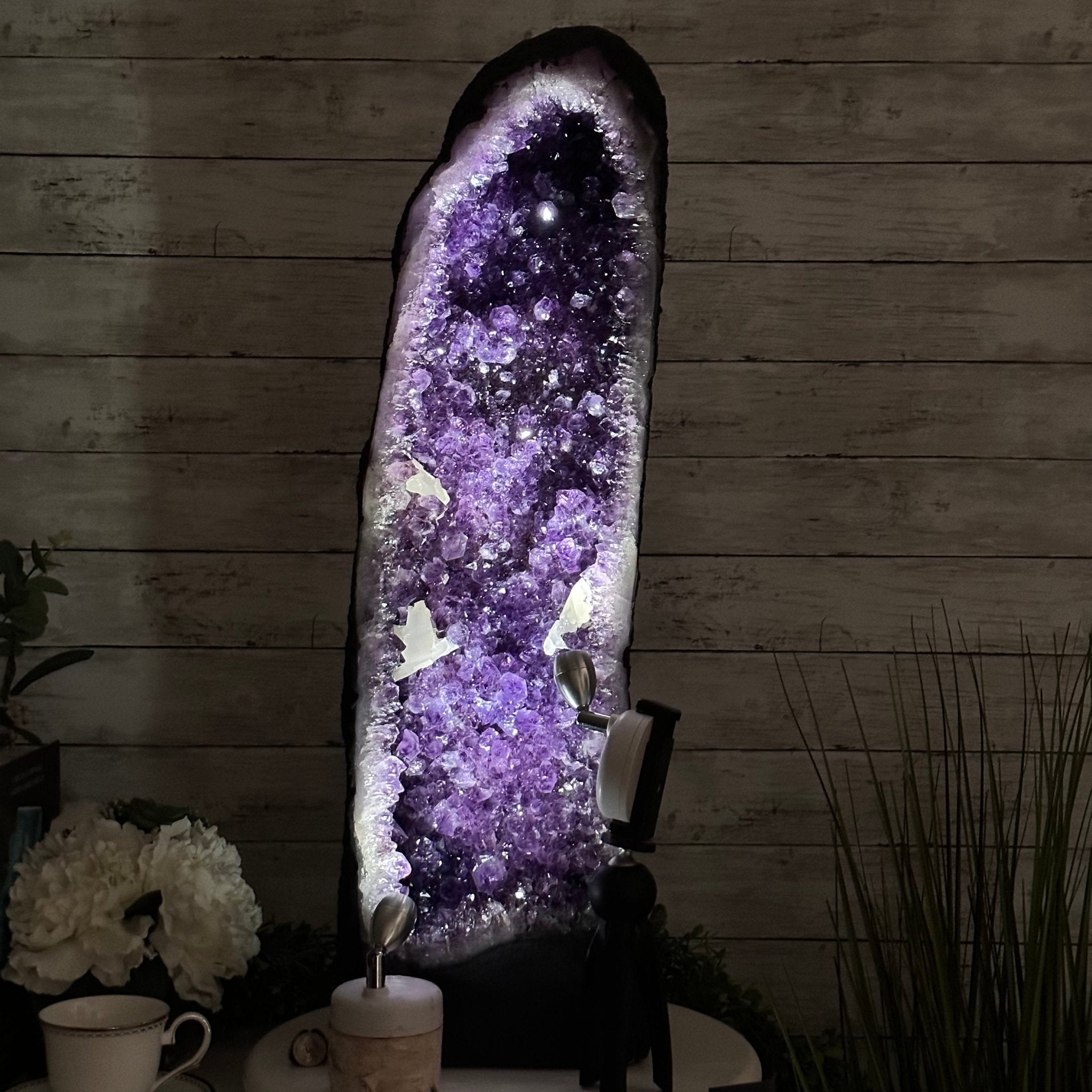 Extra Plus Quality Brazilian Amethyst Cathedral, 60.7 lbs & 29.5" Tall, Model #5601-1294 by Brazil Gems - Brazil GemsBrazil GemsExtra Plus Quality Brazilian Amethyst Cathedral, 60.7 lbs & 29.5" Tall, Model #5601-1294 by Brazil GemsCathedrals5601-1294