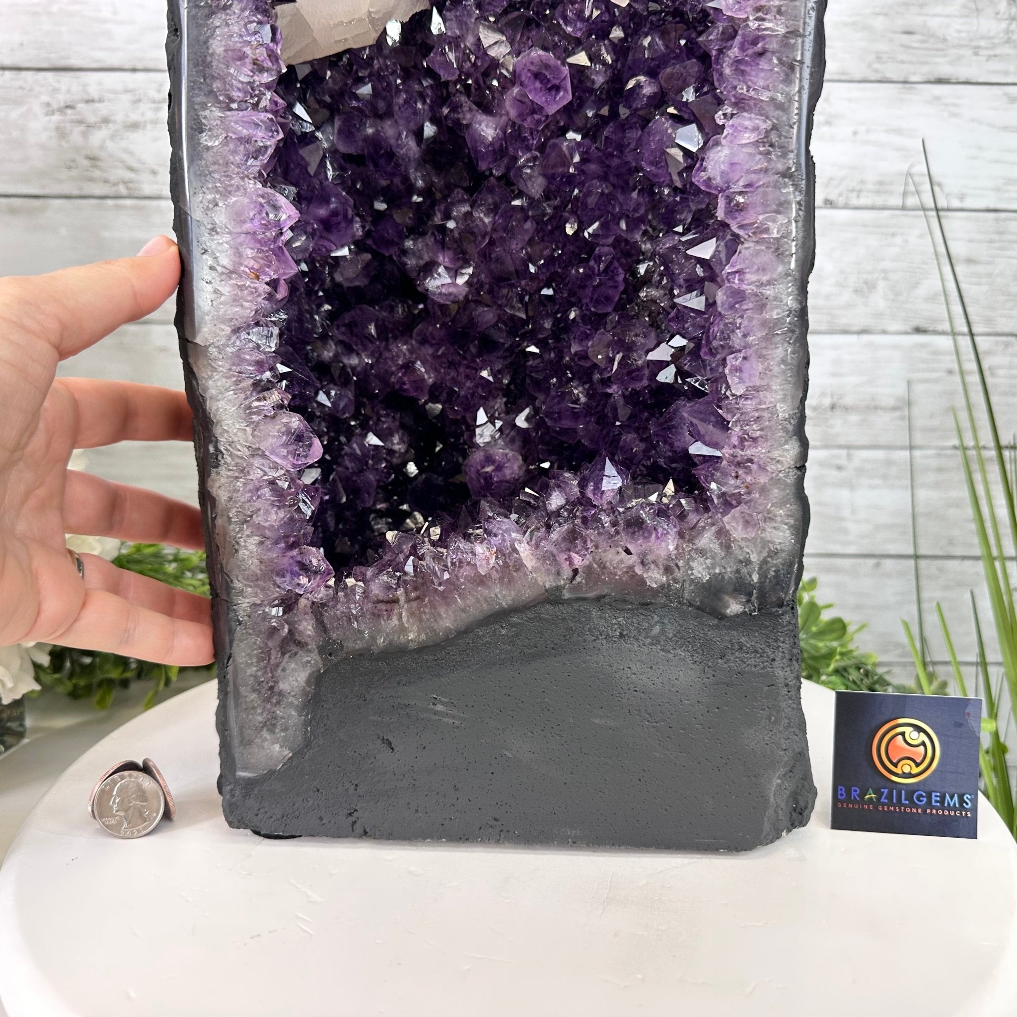 Extra Plus Quality Brazilian Amethyst Cathedral, 60.7 lbs & 29.5" Tall, Model #5601-1294 by Brazil Gems - Brazil GemsBrazil GemsExtra Plus Quality Brazilian Amethyst Cathedral, 60.7 lbs & 29.5" Tall, Model #5601-1294 by Brazil GemsCathedrals5601-1294