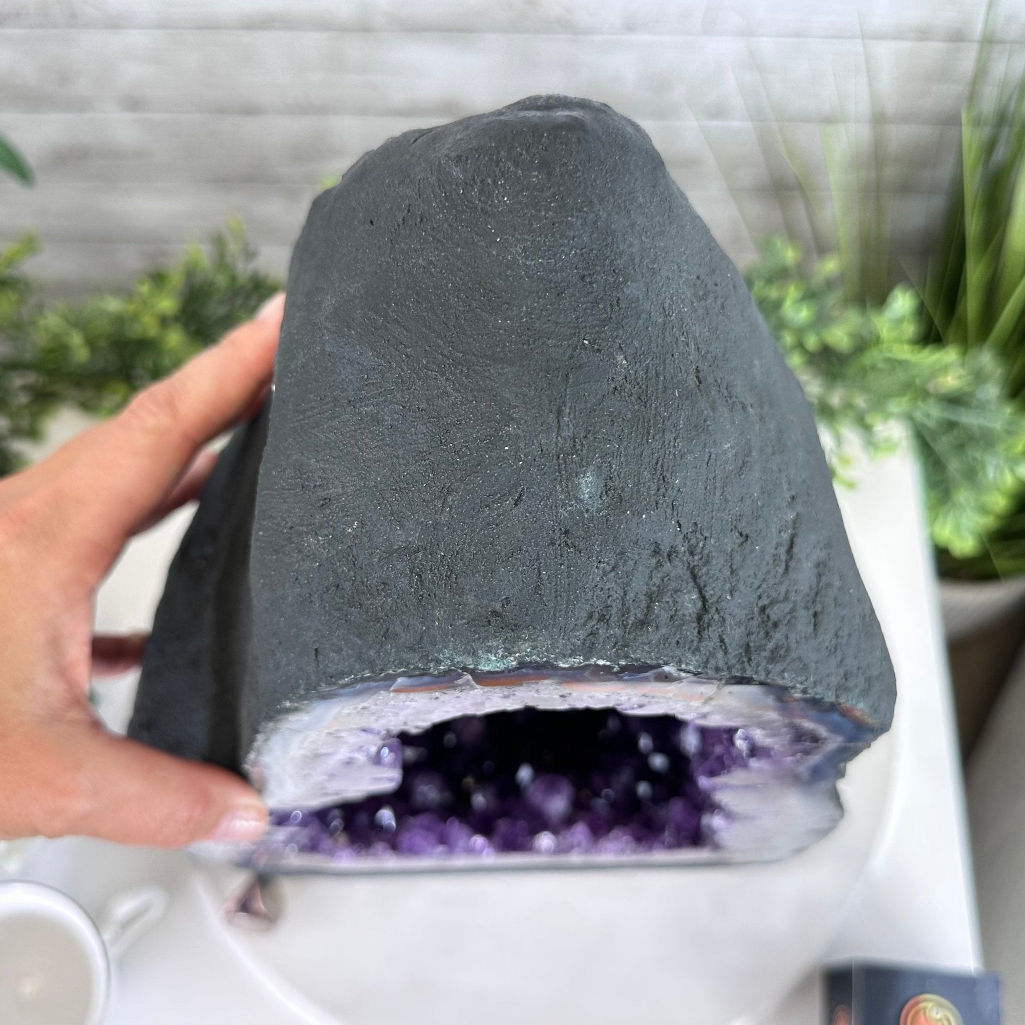 Extra Plus Quality Brazilian Amethyst Cathedral, 62 lbs & 16.75" Tall, Model #5601-0881 by Brazil Gems - Brazil GemsBrazil GemsExtra Plus Quality Brazilian Amethyst Cathedral, 62 lbs & 16.75" Tall, Model #5601-0881 by Brazil GemsCathedrals5601-0881