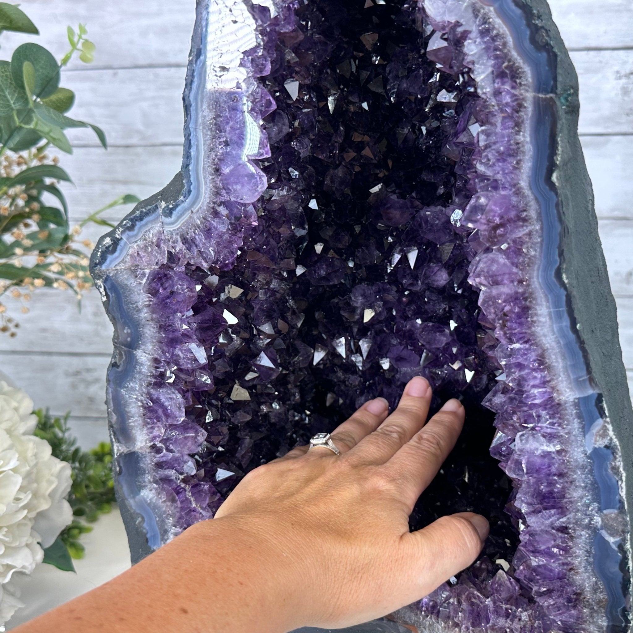 Extra Plus Quality Brazilian Amethyst Cathedral, 62 lbs & 16.75" Tall, Model #5601-0881 by Brazil Gems - Brazil GemsBrazil GemsExtra Plus Quality Brazilian Amethyst Cathedral, 62 lbs & 16.75" Tall, Model #5601-0881 by Brazil GemsCathedrals5601-0881