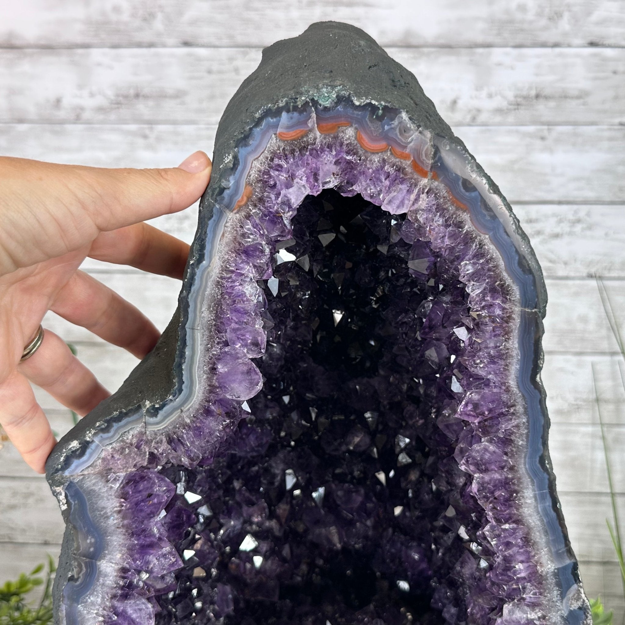 Extra Plus Quality Brazilian Amethyst Cathedral, 62 lbs & 16.75" Tall, Model #5601-0881 by Brazil Gems - Brazil GemsBrazil GemsExtra Plus Quality Brazilian Amethyst Cathedral, 62 lbs & 16.75" Tall, Model #5601-0881 by Brazil GemsCathedrals5601-0881