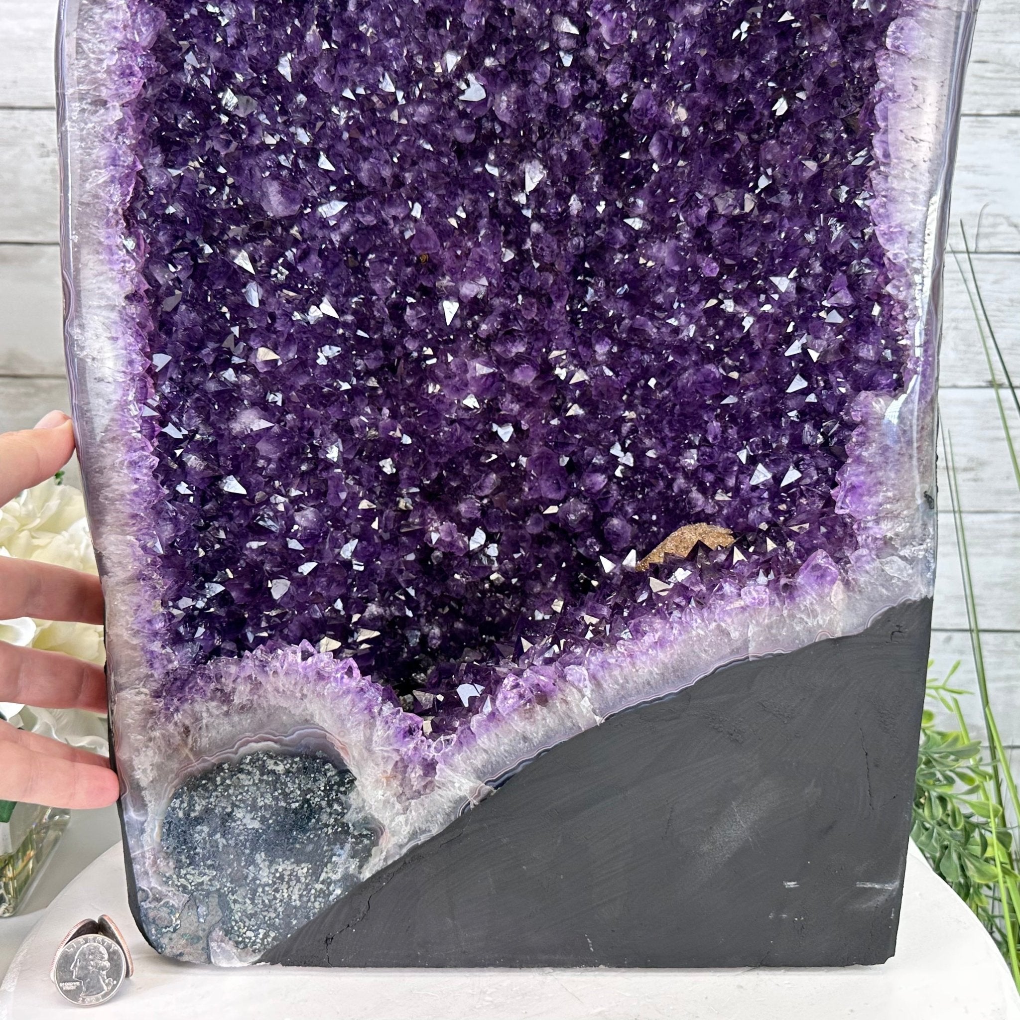 Extra Plus Quality Brazilian Amethyst Cathedral, 62.5 lbs & 21" Tall, Model #5601-0991 by Brazil Gems - Brazil GemsBrazil GemsExtra Plus Quality Brazilian Amethyst Cathedral, 62.5 lbs & 21" Tall, Model #5601-0991 by Brazil GemsCathedrals5601-0991