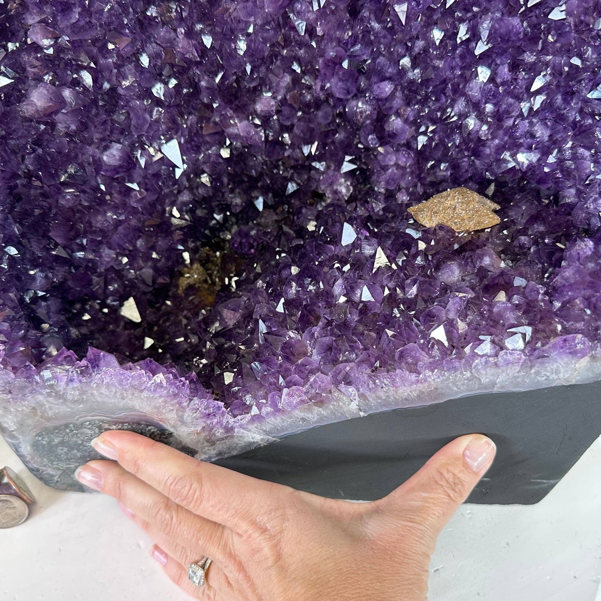 Extra Plus Quality Brazilian Amethyst Cathedral, 62.5 lbs & 21" Tall, Model #5601-0991 by Brazil Gems - Brazil GemsBrazil GemsExtra Plus Quality Brazilian Amethyst Cathedral, 62.5 lbs & 21" Tall, Model #5601-0991 by Brazil GemsCathedrals5601-0991