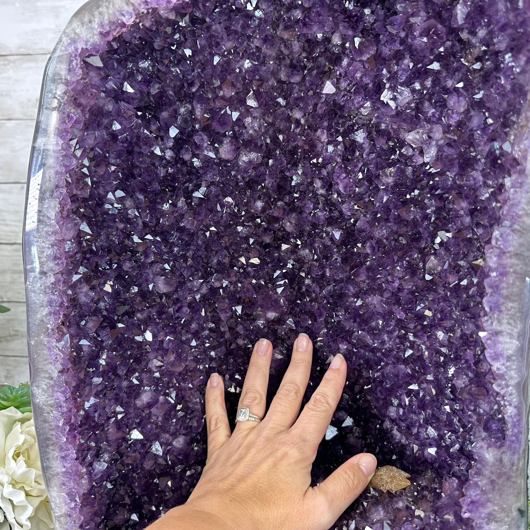 Extra Plus Quality Brazilian Amethyst Cathedral, 62.5 lbs & 21" Tall, Model #5601-0991 by Brazil Gems - Brazil GemsBrazil GemsExtra Plus Quality Brazilian Amethyst Cathedral, 62.5 lbs & 21" Tall, Model #5601-0991 by Brazil GemsCathedrals5601-0991
