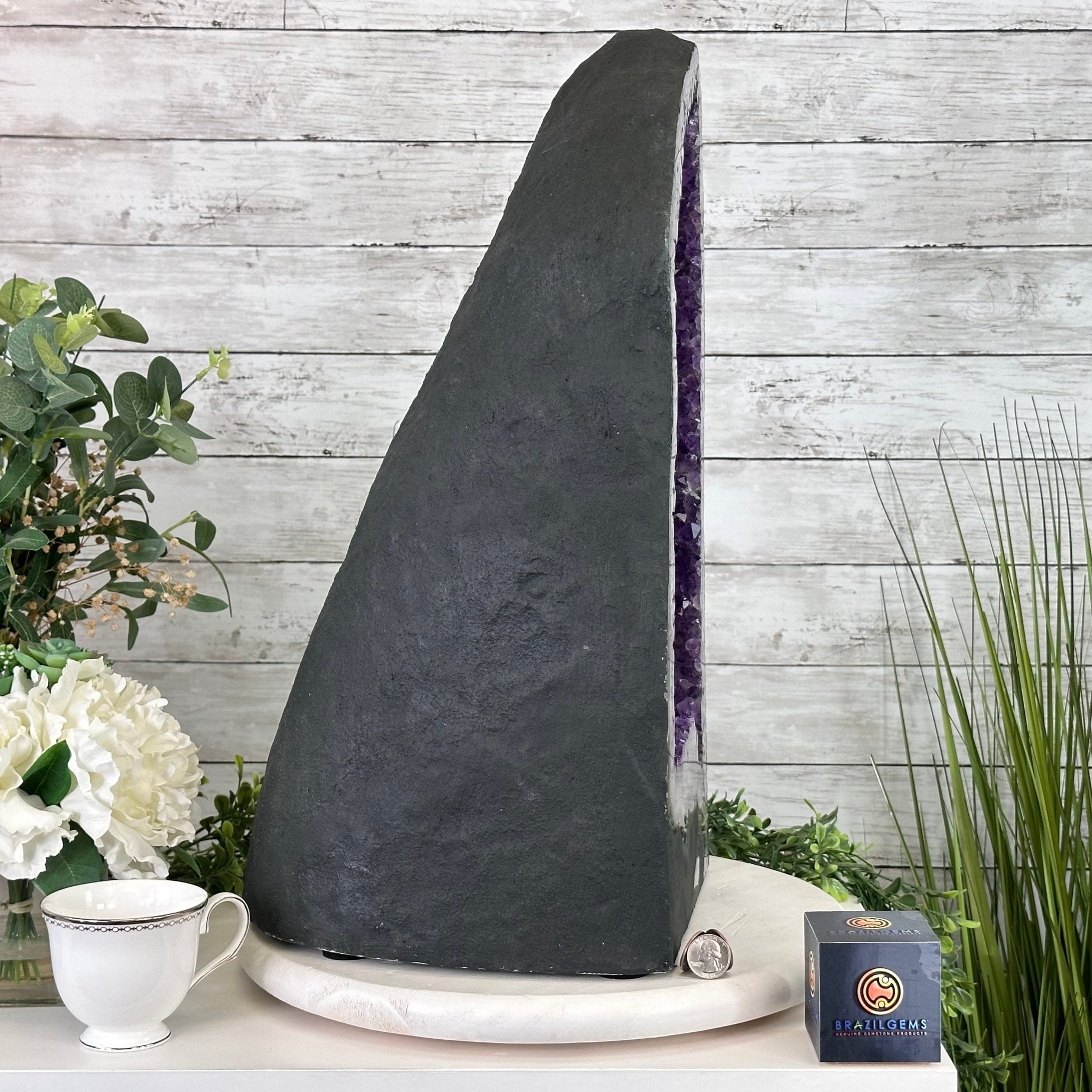 Extra Plus Quality Brazilian Amethyst Cathedral, 72.8 lbs & 21.25" Tall, Model #5601-0883 by Brazil Gems - Brazil GemsBrazil GemsExtra Plus Quality Brazilian Amethyst Cathedral, 72.8 lbs & 21.25" Tall, Model #5601-0883 by Brazil GemsCathedrals5601-0883