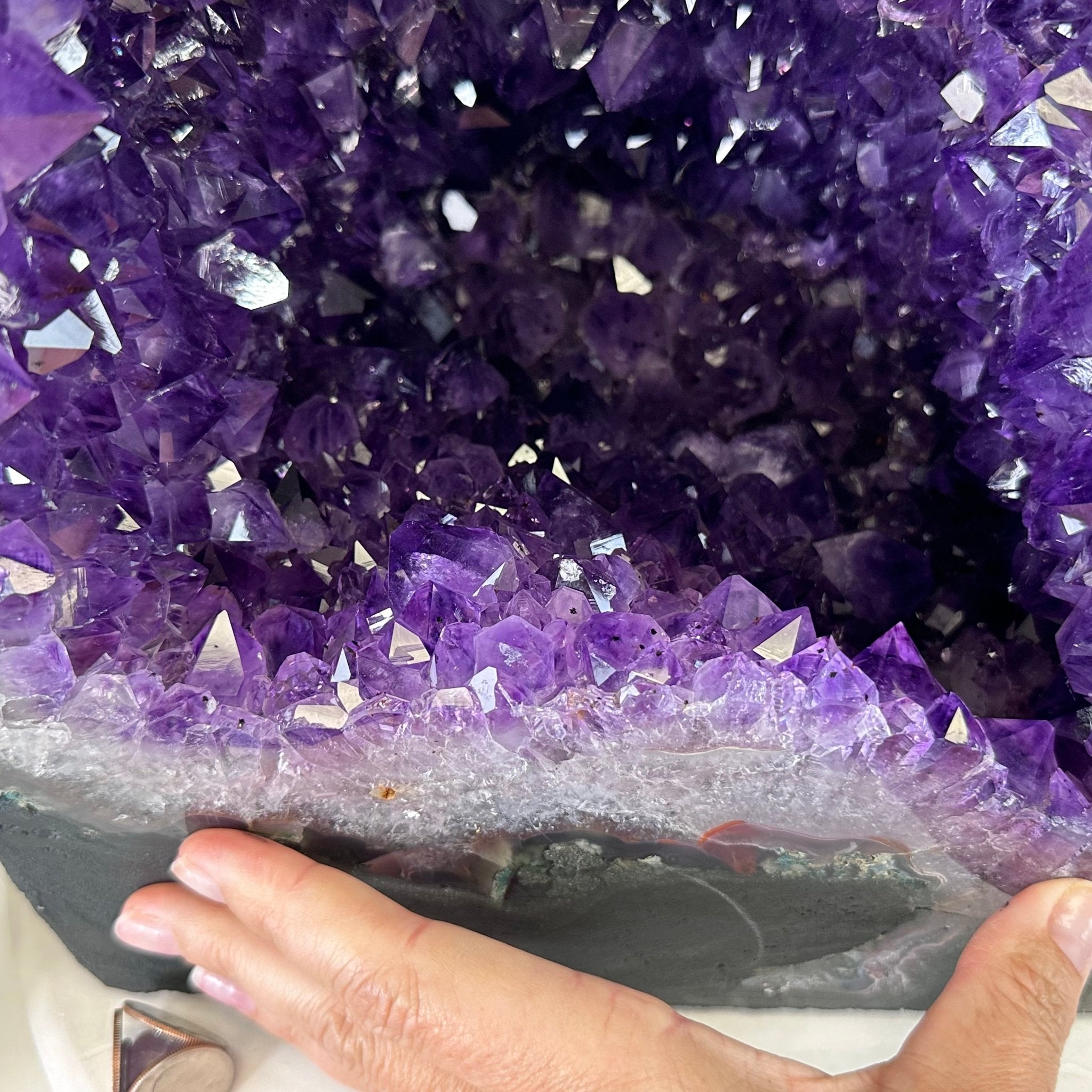 Extra Plus Quality Brazilian Amethyst Cathedral, 72.8 lbs & 21.25" Tall, Model #5601-0883 by Brazil Gems - Brazil GemsBrazil GemsExtra Plus Quality Brazilian Amethyst Cathedral, 72.8 lbs & 21.25" Tall, Model #5601-0883 by Brazil GemsCathedrals5601-0883