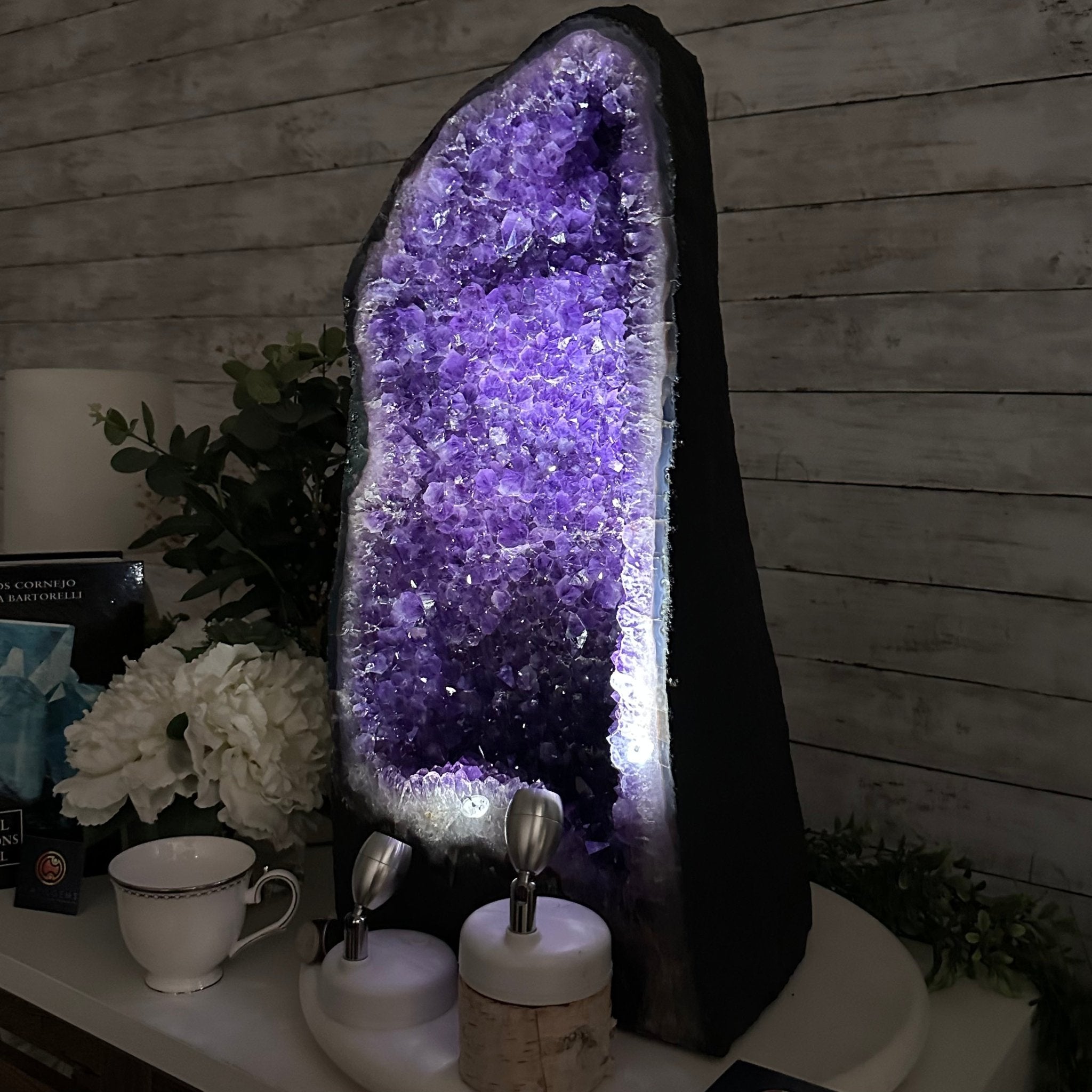 Extra Plus Quality Brazilian Amethyst Cathedral, 72.8 lbs & 21.25" Tall, Model #5601-0883 by Brazil Gems - Brazil GemsBrazil GemsExtra Plus Quality Brazilian Amethyst Cathedral, 72.8 lbs & 21.25" Tall, Model #5601-0883 by Brazil GemsCathedrals5601-0883