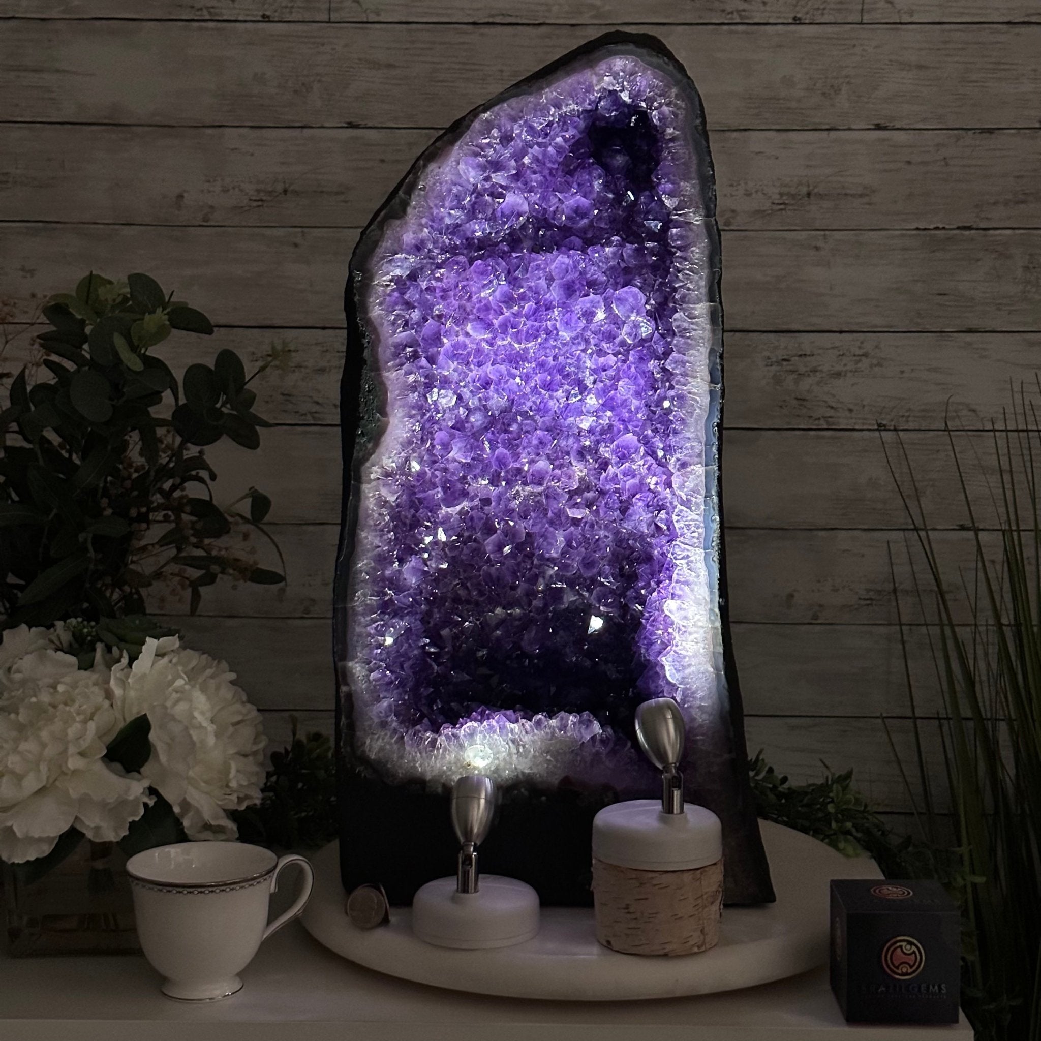 Extra Plus Quality Brazilian Amethyst Cathedral, 72.8 lbs & 21.25" Tall, Model #5601-0883 by Brazil Gems - Brazil GemsBrazil GemsExtra Plus Quality Brazilian Amethyst Cathedral, 72.8 lbs & 21.25" Tall, Model #5601-0883 by Brazil GemsCathedrals5601-0883