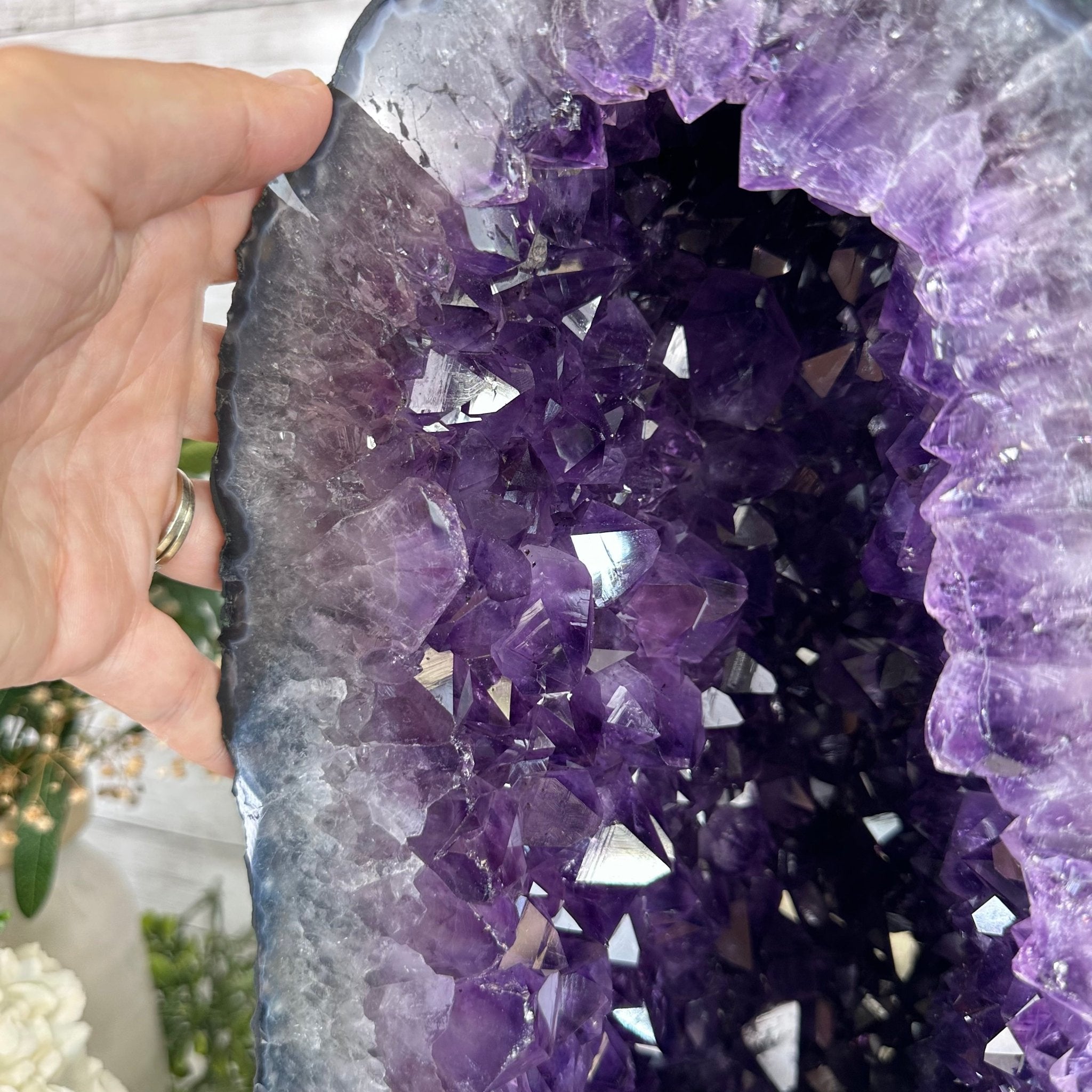 Extra Plus Quality Brazilian Amethyst Cathedral, 74.2 lbs & 19.1" Tall, Model #5601-0884 by Brazil Gems - Brazil GemsBrazil GemsExtra Plus Quality Brazilian Amethyst Cathedral, 74.2 lbs & 19.1" Tall, Model #5601-0884 by Brazil GemsCathedrals5601-0884