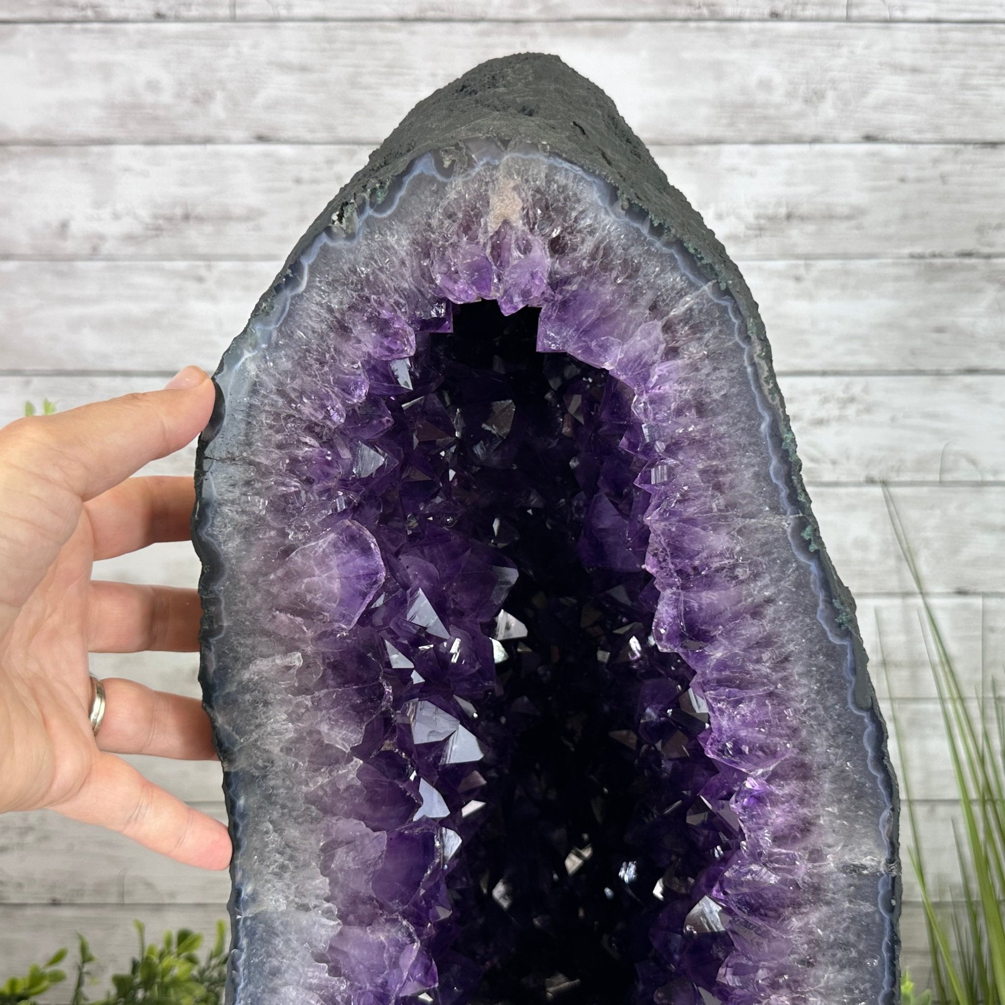 Extra Plus Quality Brazilian Amethyst Cathedral, 74.2 lbs & 19.1" Tall, Model #5601-0884 by Brazil Gems - Brazil GemsBrazil GemsExtra Plus Quality Brazilian Amethyst Cathedral, 74.2 lbs & 19.1" Tall, Model #5601-0884 by Brazil GemsCathedrals5601-0884