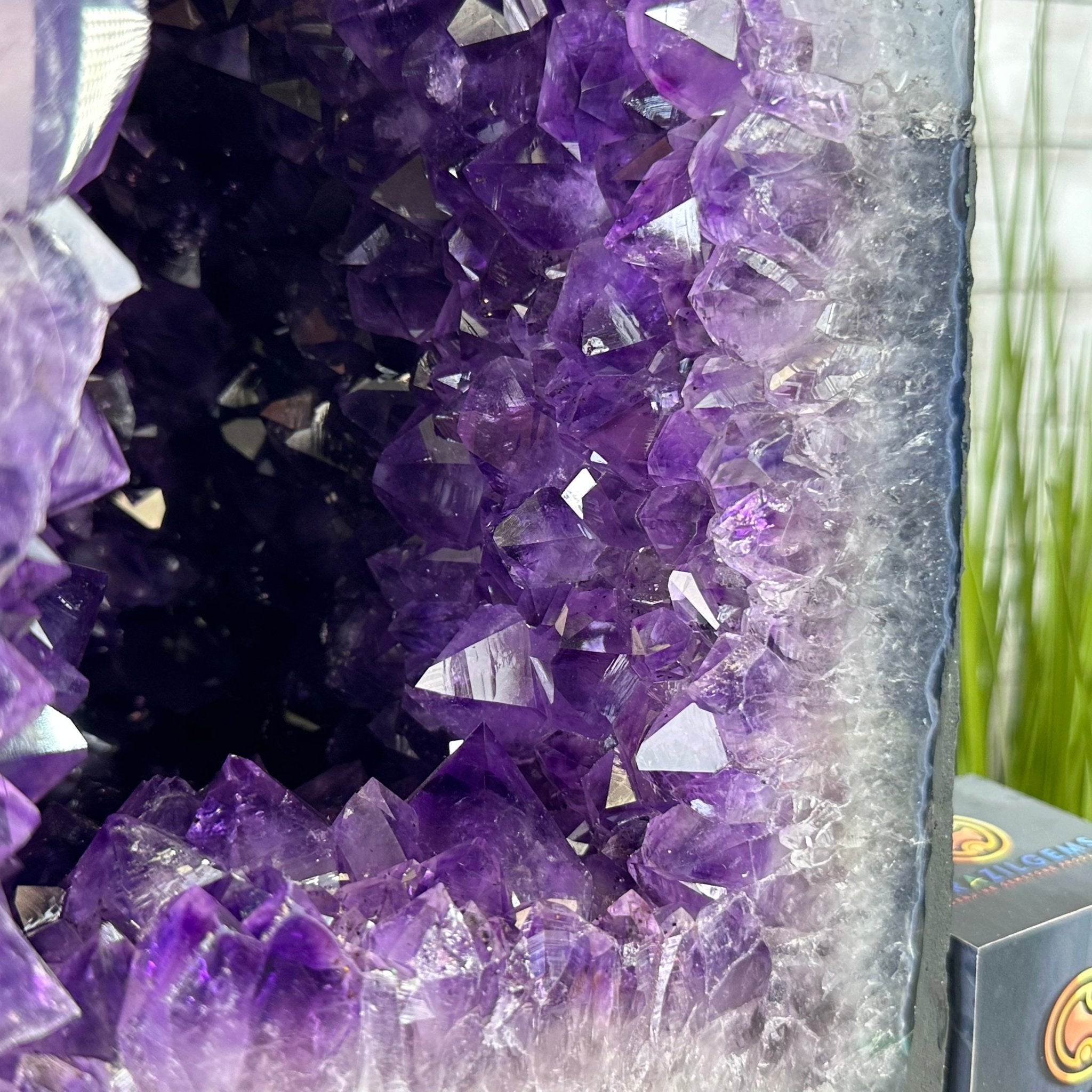 Extra Plus Quality Brazilian Amethyst Cathedral, 74.2 lbs & 19.1" Tall, Model #5601-0884 by Brazil Gems - Brazil GemsBrazil GemsExtra Plus Quality Brazilian Amethyst Cathedral, 74.2 lbs & 19.1" Tall, Model #5601-0884 by Brazil GemsCathedrals5601-0884