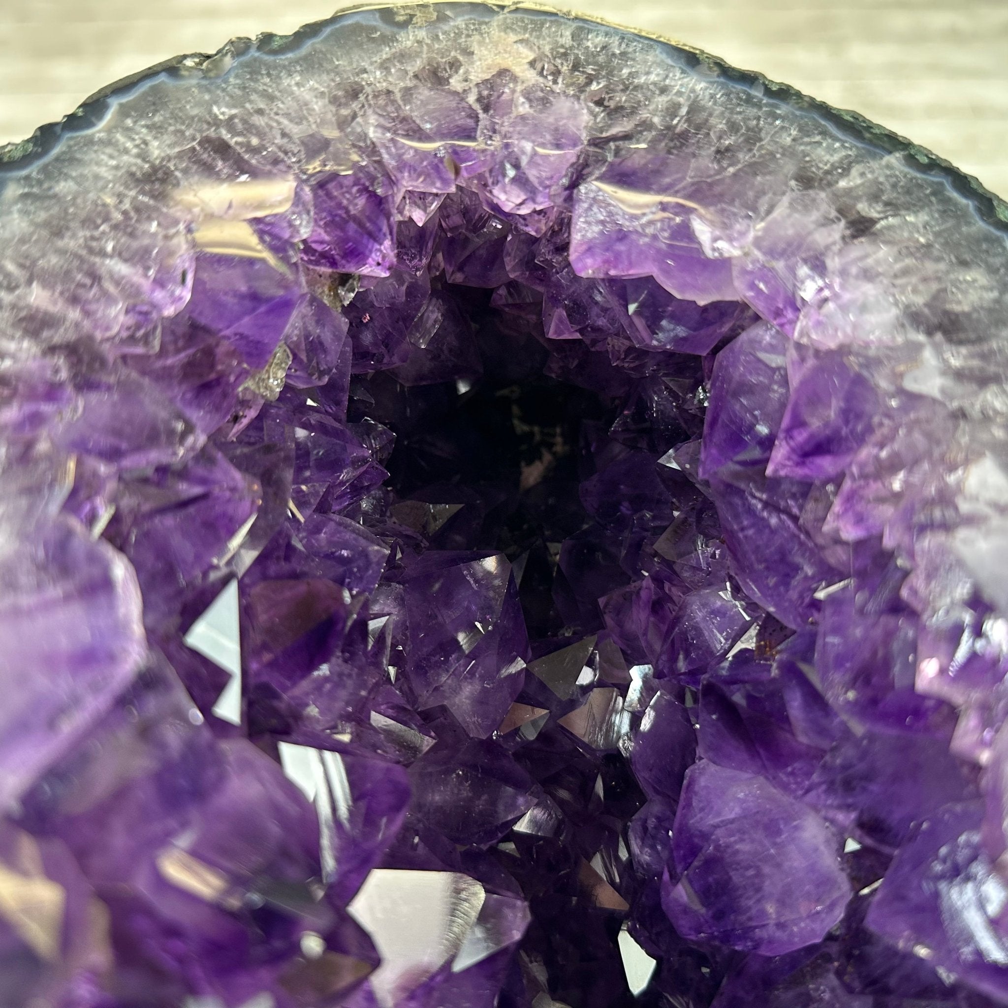 Extra Plus Quality Brazilian Amethyst Cathedral, 74.2 lbs & 19.1" Tall, Model #5601-0884 by Brazil Gems - Brazil GemsBrazil GemsExtra Plus Quality Brazilian Amethyst Cathedral, 74.2 lbs & 19.1" Tall, Model #5601-0884 by Brazil GemsCathedrals5601-0884