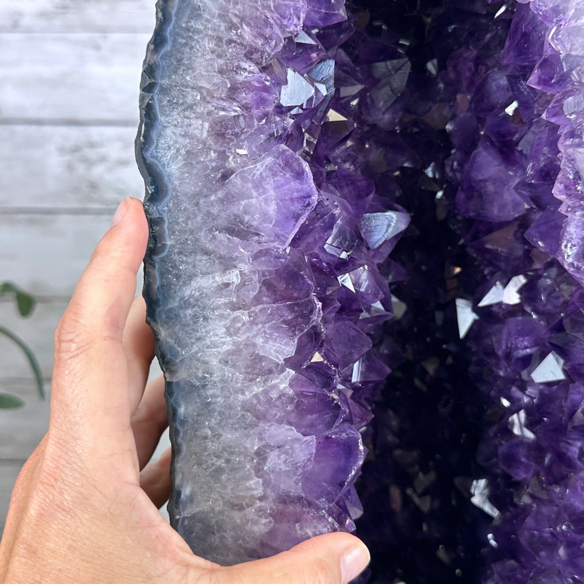 Extra Plus Quality Brazilian Amethyst Cathedral, 74.2 lbs & 19.1" Tall, Model #5601-0884 by Brazil Gems - Brazil GemsBrazil GemsExtra Plus Quality Brazilian Amethyst Cathedral, 74.2 lbs & 19.1" Tall, Model #5601-0884 by Brazil GemsCathedrals5601-0884