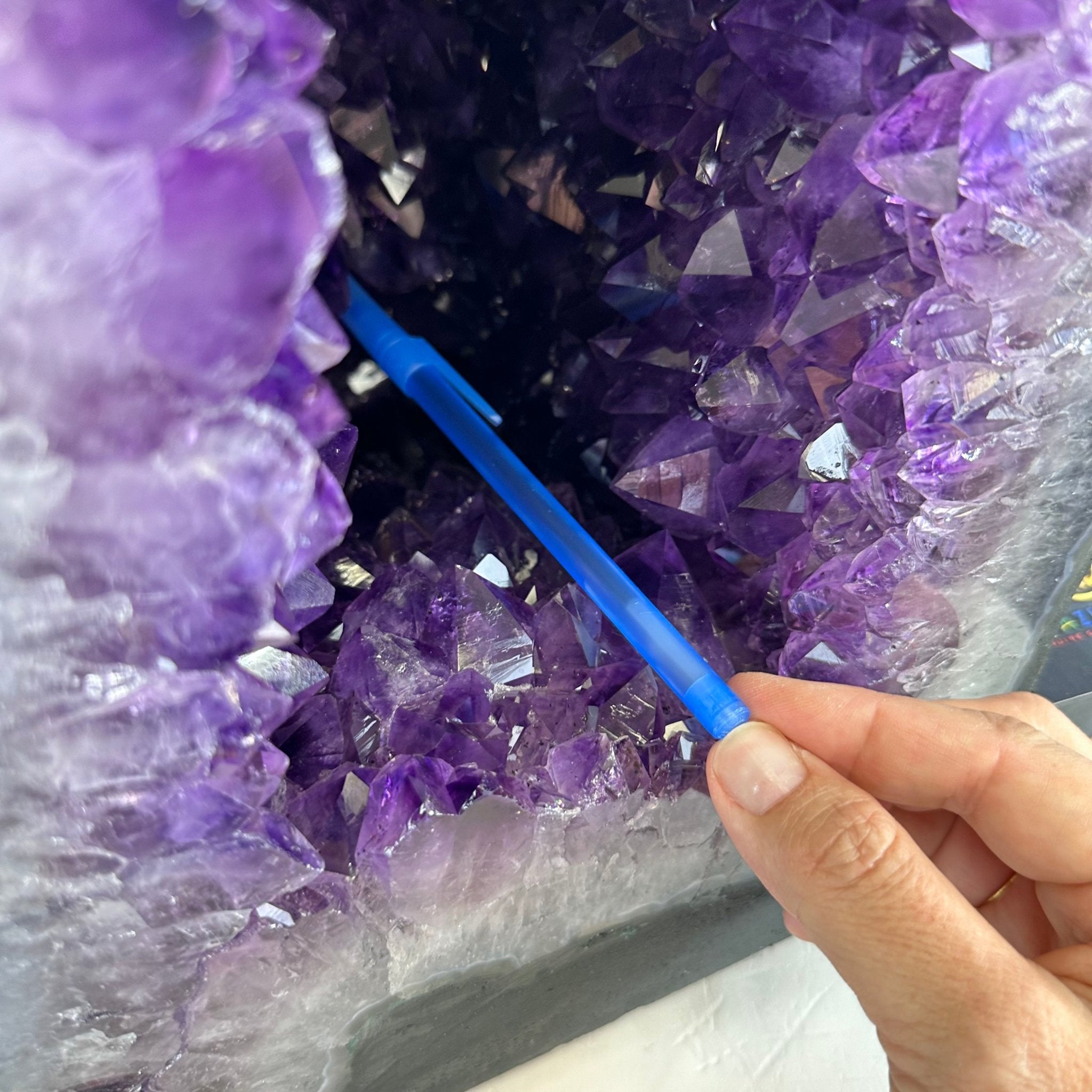 Extra Plus Quality Brazilian Amethyst Cathedral, 74.2 lbs & 19.1" Tall, Model #5601-0884 by Brazil Gems - Brazil GemsBrazil GemsExtra Plus Quality Brazilian Amethyst Cathedral, 74.2 lbs & 19.1" Tall, Model #5601-0884 by Brazil GemsCathedrals5601-0884