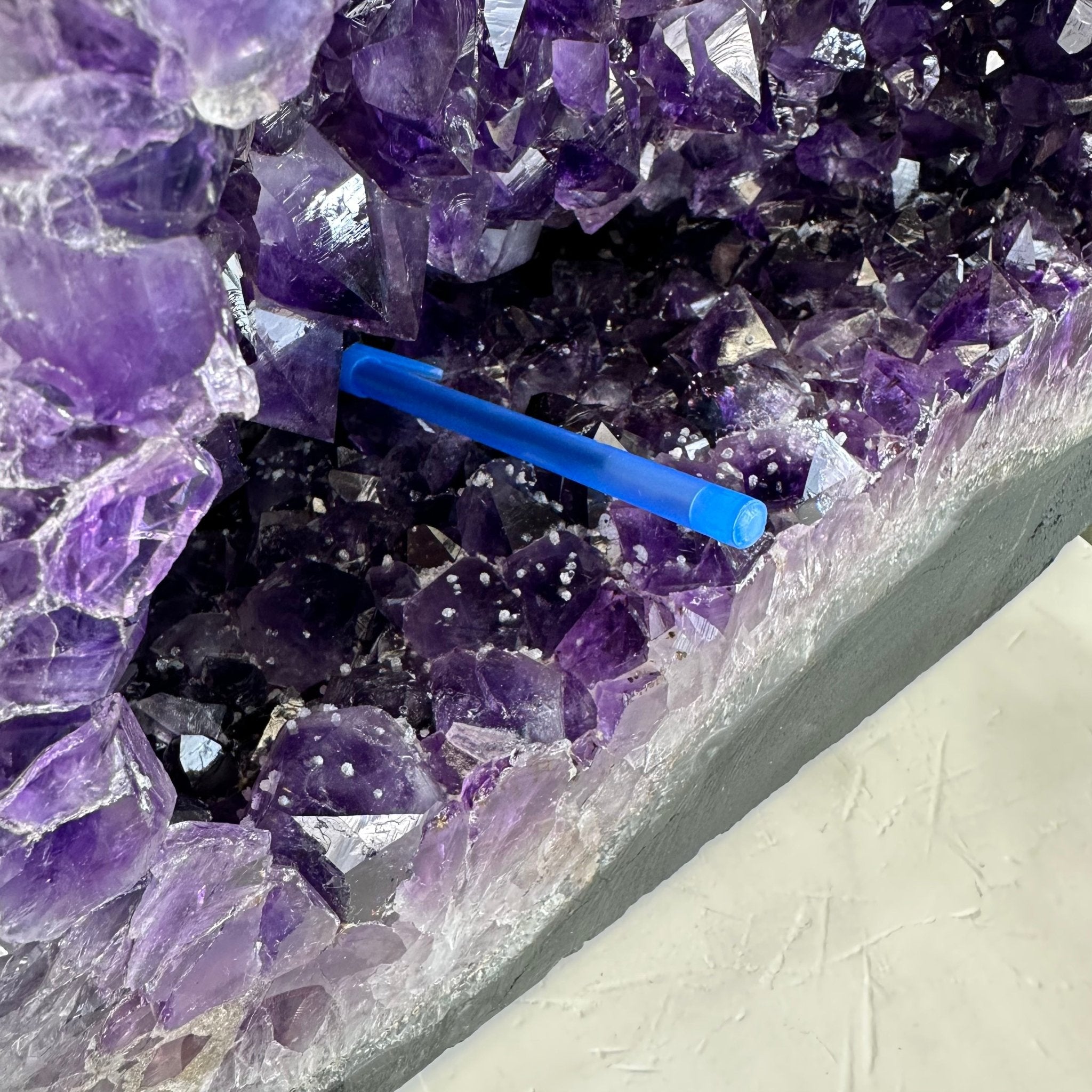 Extra Plus Quality Brazilian Amethyst Cathedral, 74.4 lbs & 21" Tall, Model #5601-0885 by Brazil Gems - Brazil GemsBrazil GemsExtra Plus Quality Brazilian Amethyst Cathedral, 74.4 lbs & 21" Tall, Model #5601-0885 by Brazil GemsCathedrals5601-0885