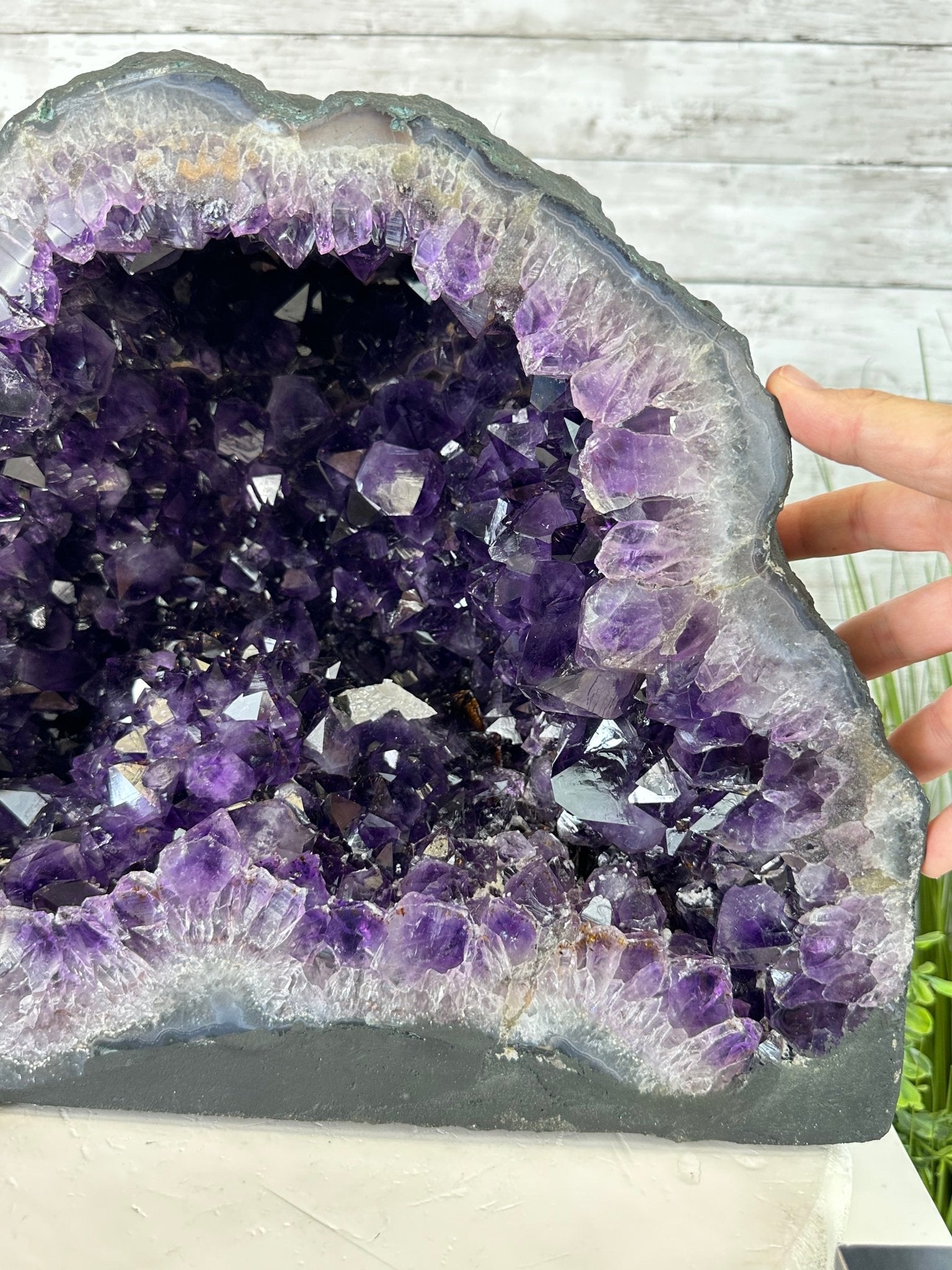 Extra Plus Quality Brazilian Amethyst Cathedral, 74.7 lbs & 13.5" Tall, Model #5601-0886 by Brazil Gems - Brazil GemsBrazil GemsExtra Plus Quality Brazilian Amethyst Cathedral, 74.7 lbs & 13.5" Tall, Model #5601-0886 by Brazil GemsCathedrals5601-0886
