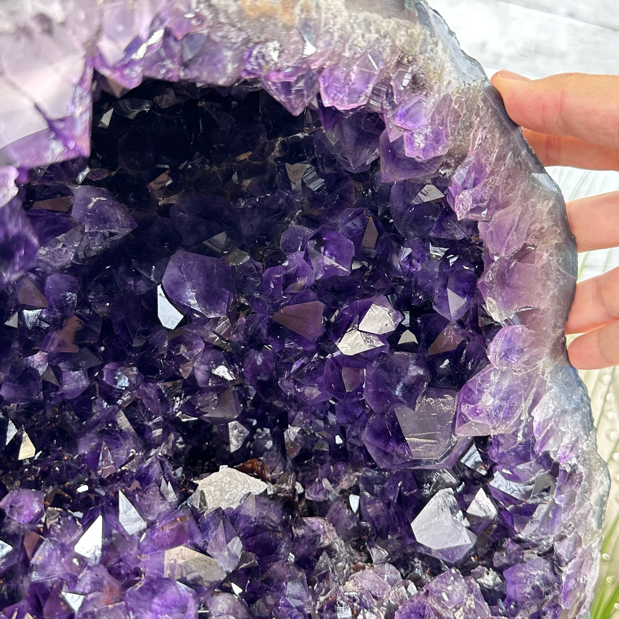Extra Plus Quality Brazilian Amethyst Cathedral, 74.7 lbs & 13.5" Tall, Model #5601-0886 by Brazil Gems - Brazil GemsBrazil GemsExtra Plus Quality Brazilian Amethyst Cathedral, 74.7 lbs & 13.5" Tall, Model #5601-0886 by Brazil GemsCathedrals5601-0886