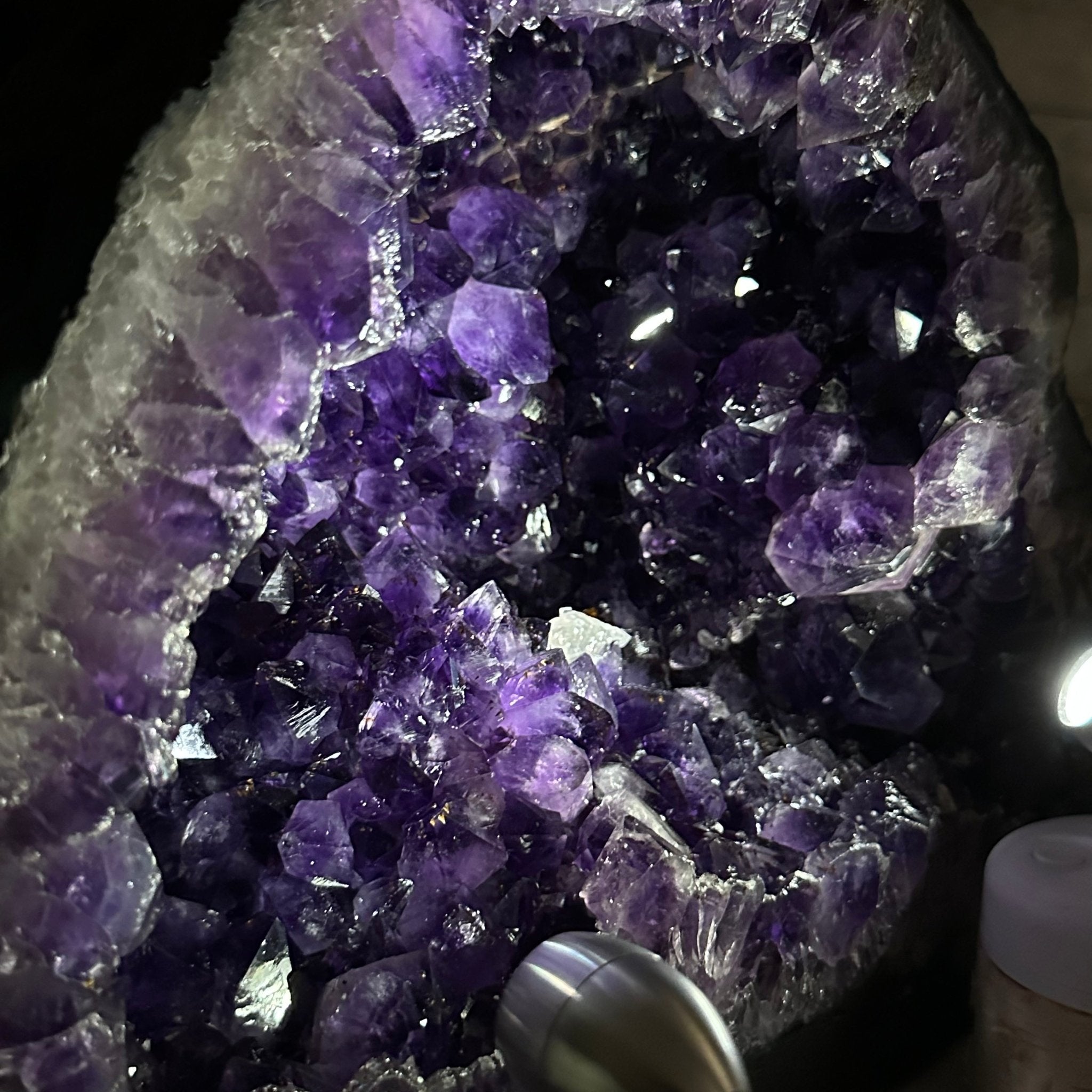 Extra Plus Quality Brazilian Amethyst Cathedral, 74.7 lbs & 13.5" Tall, Model #5601-0886 by Brazil Gems - Brazil GemsBrazil GemsExtra Plus Quality Brazilian Amethyst Cathedral, 74.7 lbs & 13.5" Tall, Model #5601-0886 by Brazil GemsCathedrals5601-0886