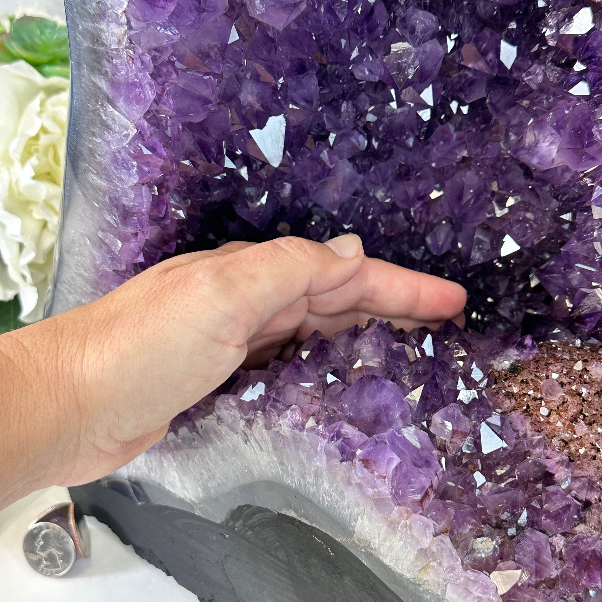 Extra Plus Quality Brazilian Amethyst Cathedral, 77.2 lbs & 24.2" Tall, Model #5601-0992 by Brazil Gems - Brazil GemsBrazil GemsExtra Plus Quality Brazilian Amethyst Cathedral, 77.2 lbs & 24.2" Tall, Model #5601-0992 by Brazil GemsCathedrals5601-0992