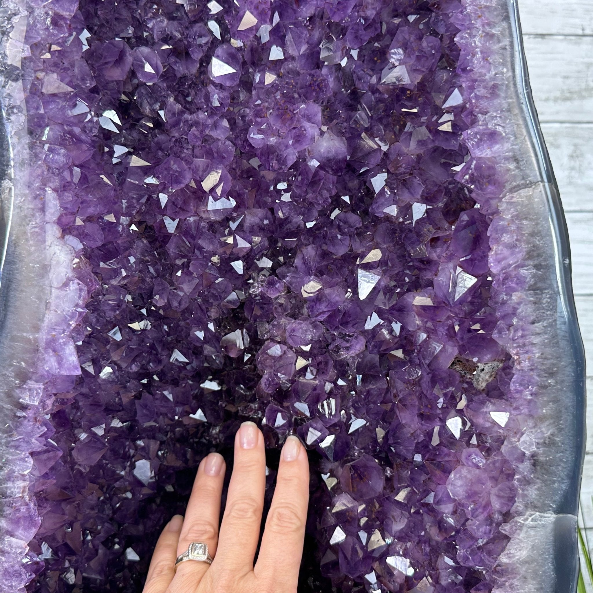Extra Plus Quality Brazilian Amethyst Cathedral, 77.2 lbs & 24.2" Tall, Model #5601-0992 by Brazil Gems - Brazil GemsBrazil GemsExtra Plus Quality Brazilian Amethyst Cathedral, 77.2 lbs & 24.2" Tall, Model #5601-0992 by Brazil GemsCathedrals5601-0992