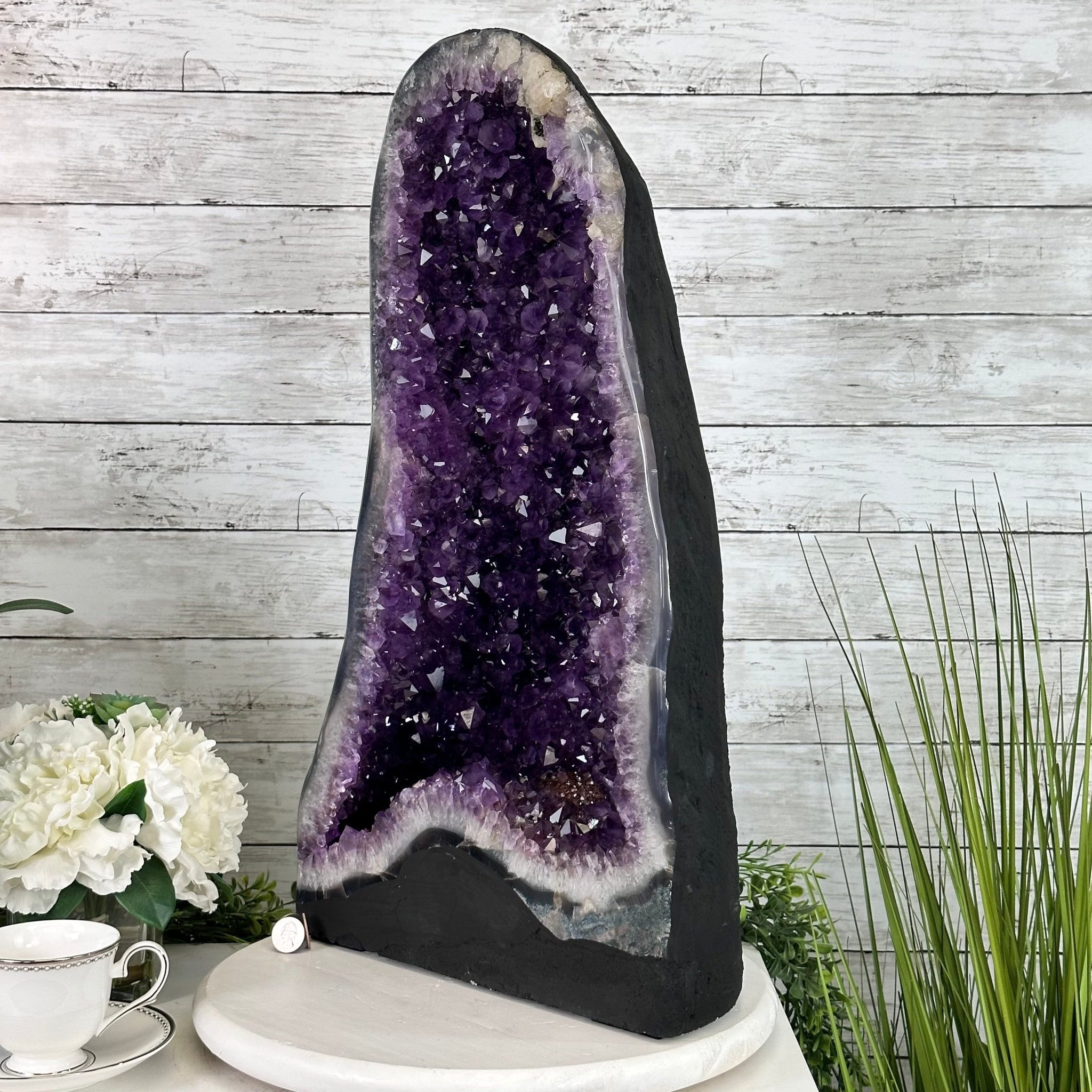 Extra Plus Quality Brazilian Amethyst Cathedral, 77.2 lbs & 24.2" Tall, Model #5601-0992 by Brazil Gems - Brazil GemsBrazil GemsExtra Plus Quality Brazilian Amethyst Cathedral, 77.2 lbs & 24.2" Tall, Model #5601-0992 by Brazil GemsCathedrals5601-0992