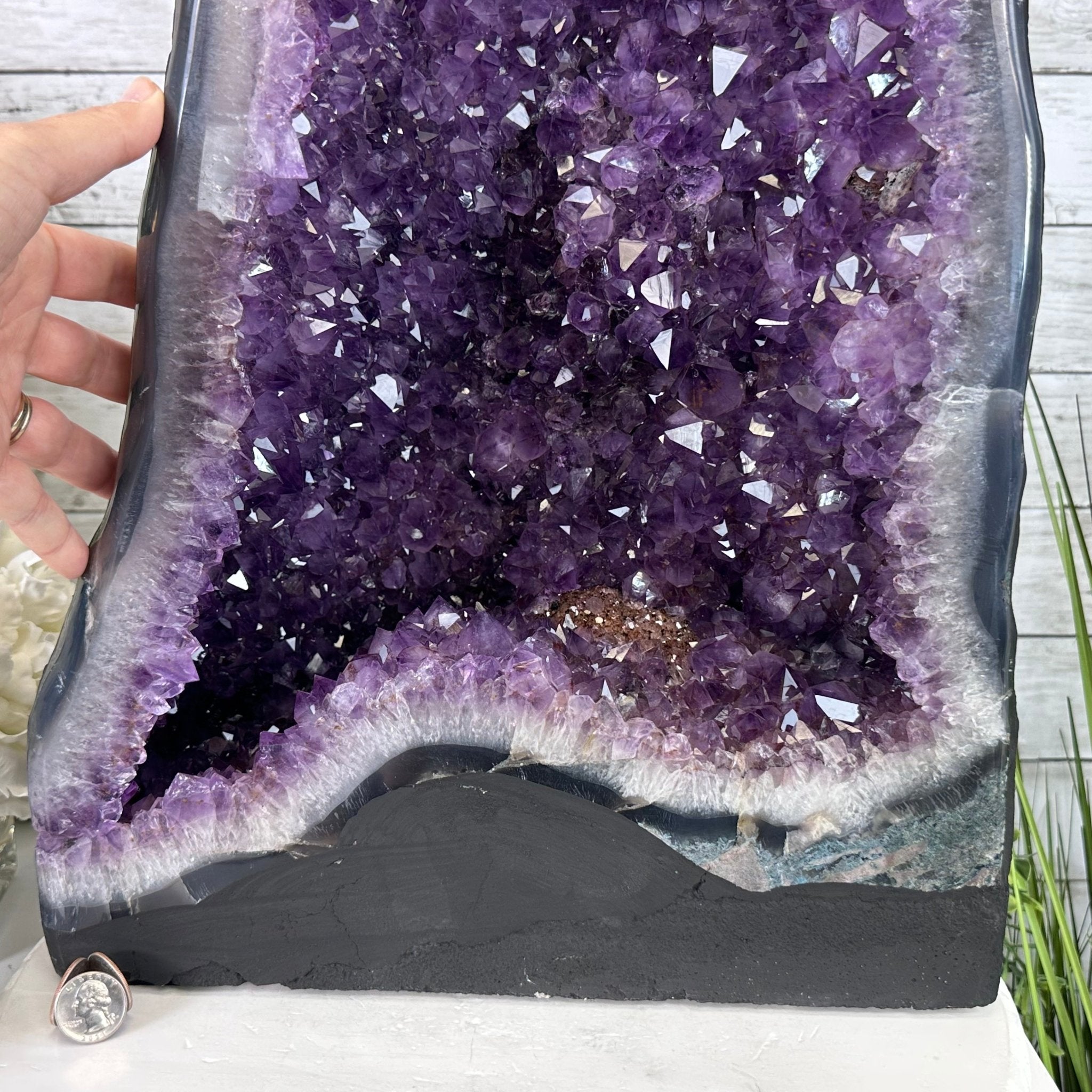 Extra Plus Quality Brazilian Amethyst Cathedral, 77.2 lbs & 24.2" Tall, Model #5601-0992 by Brazil Gems - Brazil GemsBrazil GemsExtra Plus Quality Brazilian Amethyst Cathedral, 77.2 lbs & 24.2" Tall, Model #5601-0992 by Brazil GemsCathedrals5601-0992