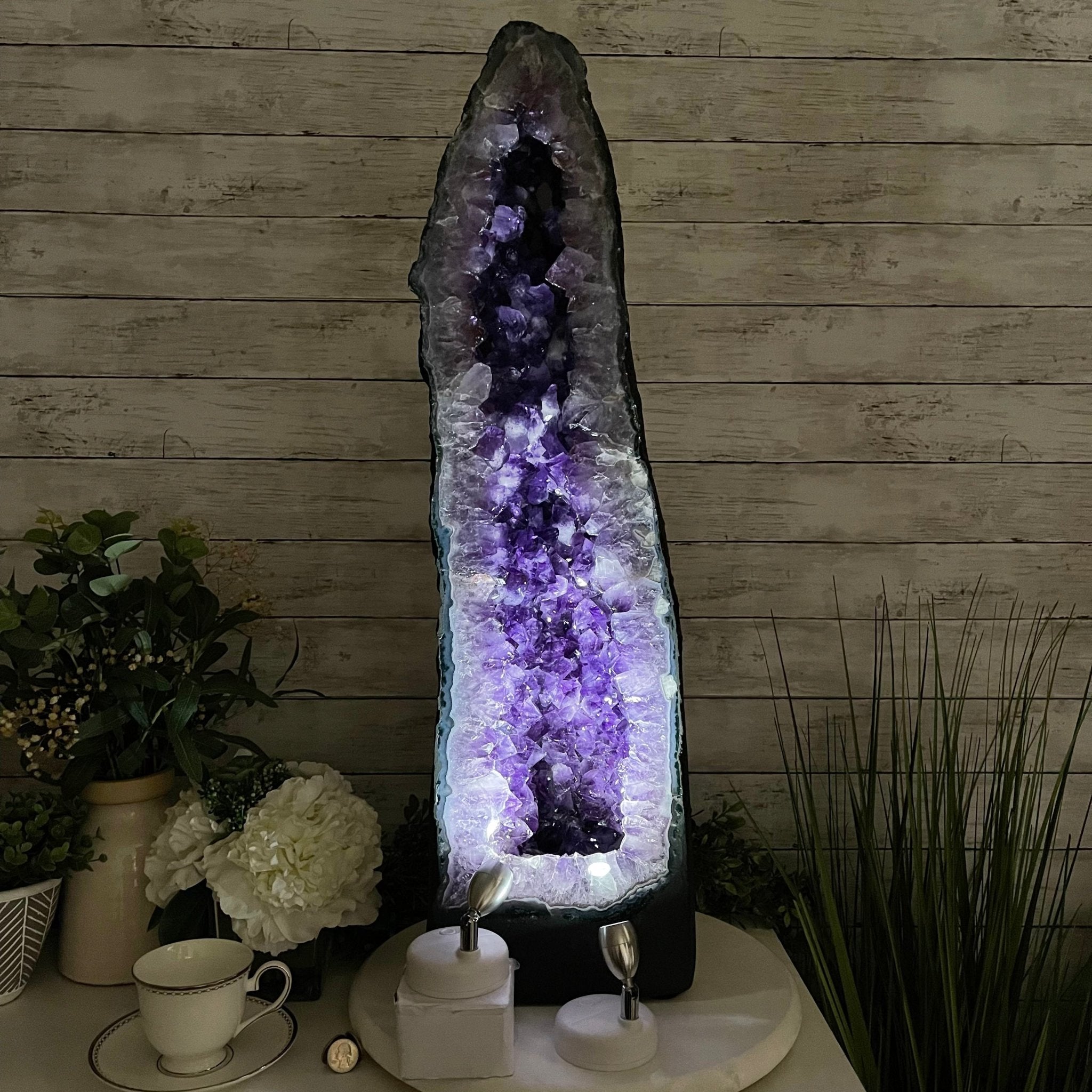 Extra Plus Quality Brazilian Amethyst Cathedral, 81.9 lbs & 30" Tall #5601-0709 by Brazil Gems - Brazil GemsBrazil GemsExtra Plus Quality Brazilian Amethyst Cathedral, 81.9 lbs & 30" Tall #5601-0709 by Brazil GemsCathedrals5601-0709
