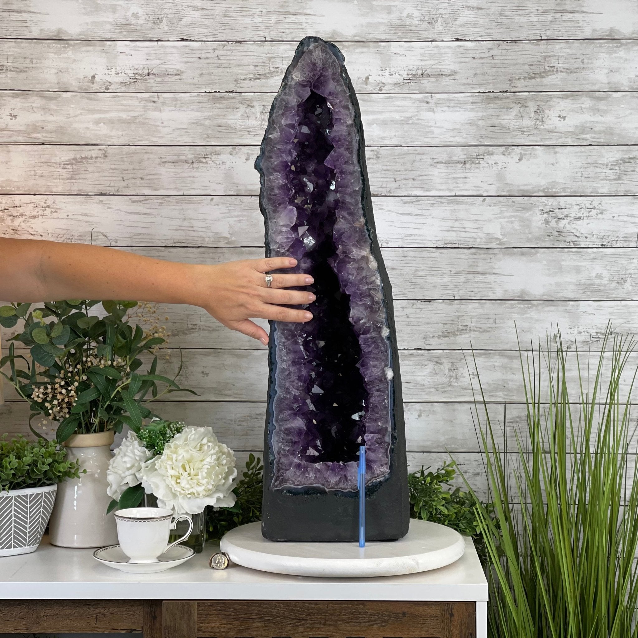 Extra Plus Quality Brazilian Amethyst Cathedral, 81.9 lbs & 30" Tall #5601-0709 by Brazil Gems - Brazil GemsBrazil GemsExtra Plus Quality Brazilian Amethyst Cathedral, 81.9 lbs & 30" Tall #5601-0709 by Brazil GemsCathedrals5601-0709