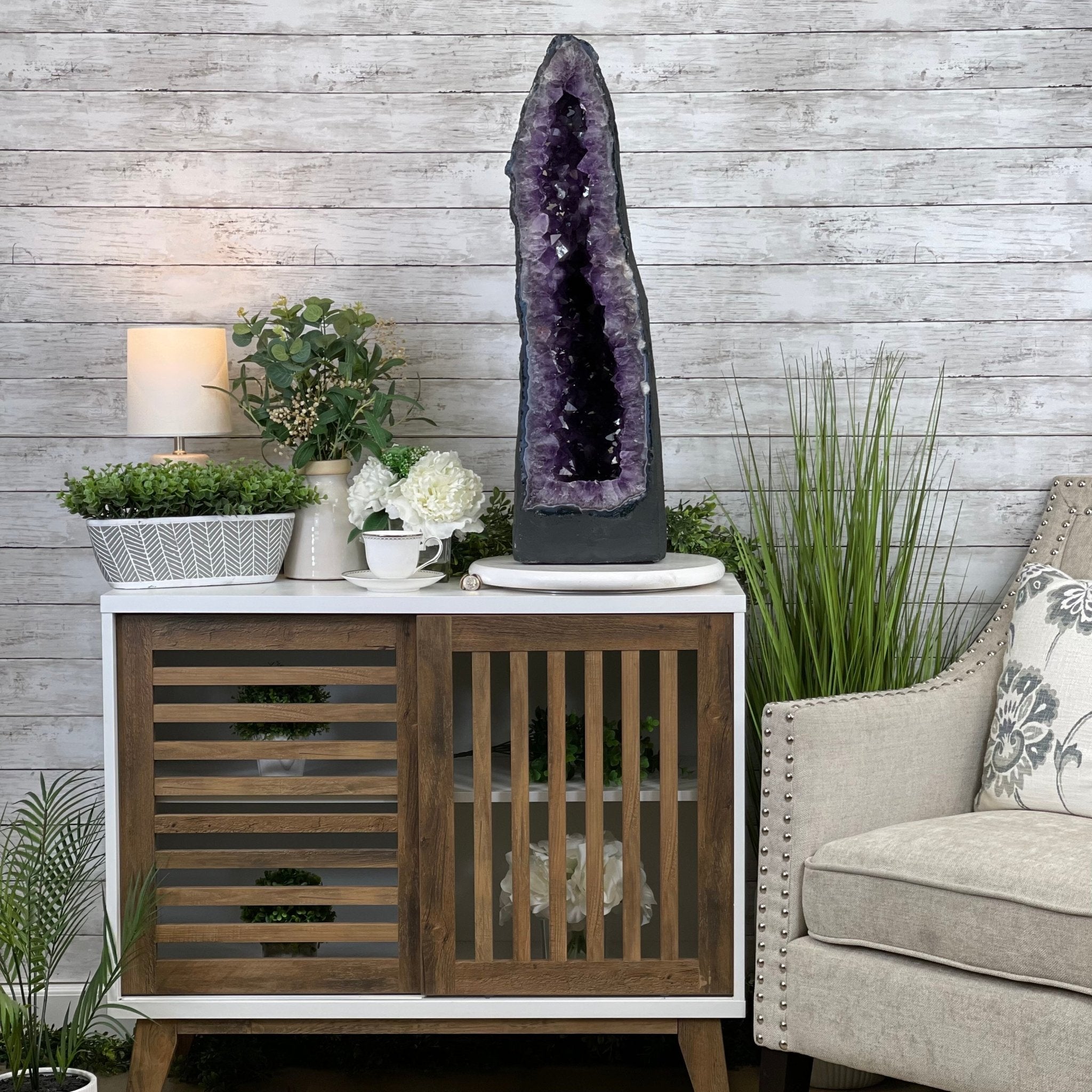 Extra Plus Quality Brazilian Amethyst Cathedral, 81.9 lbs & 30" Tall #5601-0709 by Brazil Gems - Brazil GemsBrazil GemsExtra Plus Quality Brazilian Amethyst Cathedral, 81.9 lbs & 30" Tall #5601-0709 by Brazil GemsCathedrals5601-0709