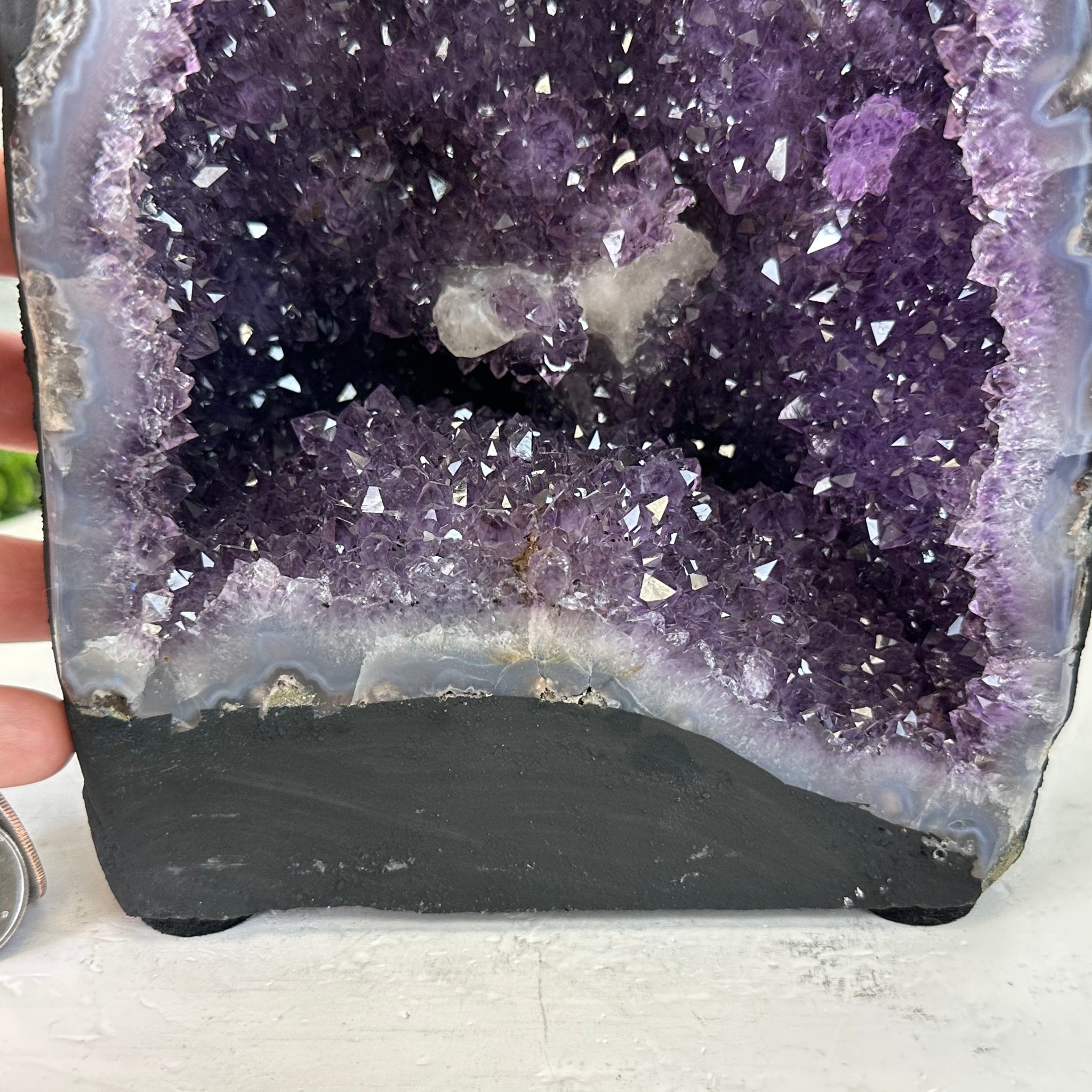 Extra Plus Quality Brazilian Amethyst Cathedral, 9.6 lbs & 8.5" Tall, Model #5601-0955 by Brazil Gems - Brazil GemsBrazil GemsExtra Plus Quality Brazilian Amethyst Cathedral, 9.6 lbs & 8.5" Tall, Model #5601-0955 by Brazil GemsCathedrals5601-0955