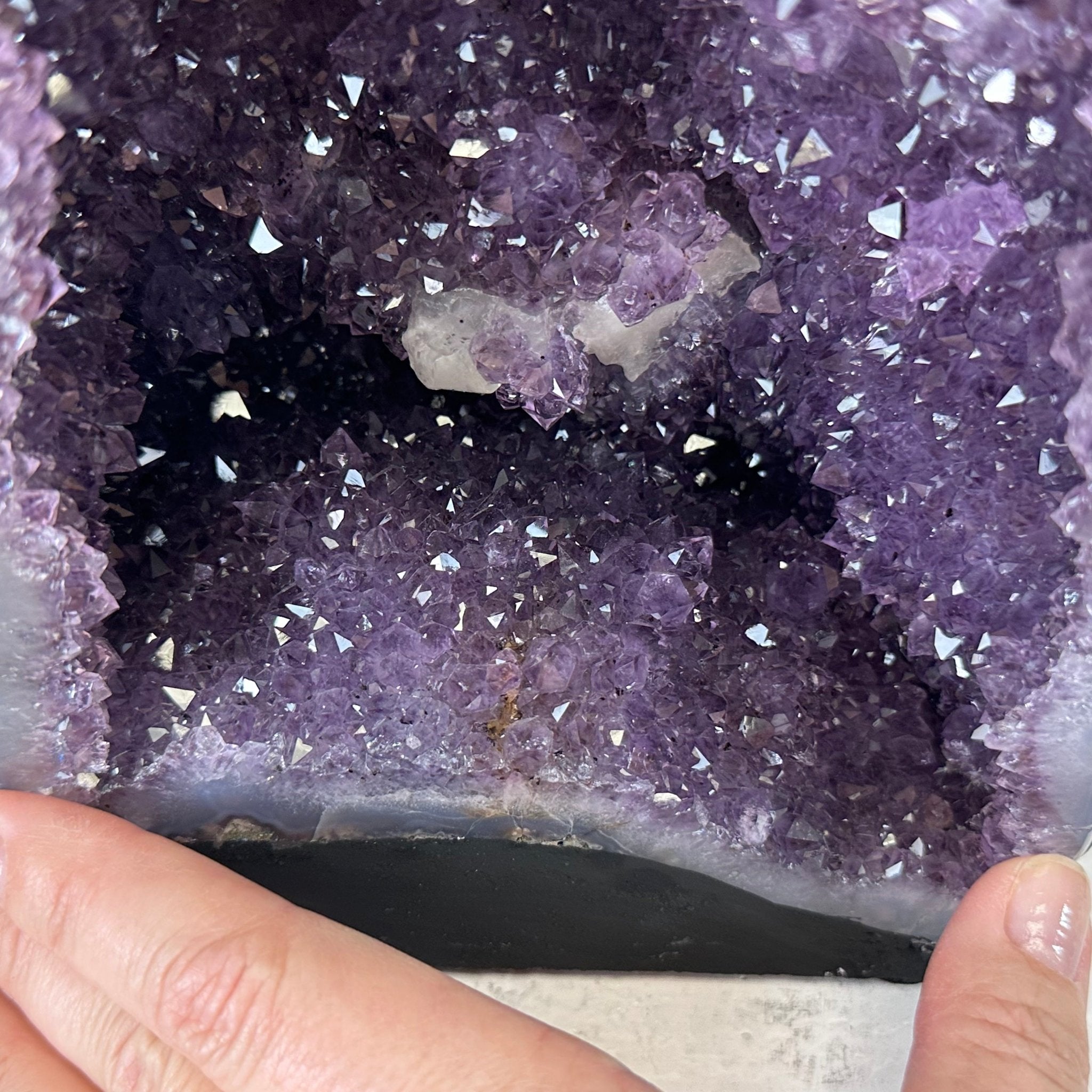 Extra Plus Quality Brazilian Amethyst Cathedral, 9.6 lbs & 8.5" Tall, Model #5601-0955 by Brazil Gems - Brazil GemsBrazil GemsExtra Plus Quality Brazilian Amethyst Cathedral, 9.6 lbs & 8.5" Tall, Model #5601-0955 by Brazil GemsCathedrals5601-0955