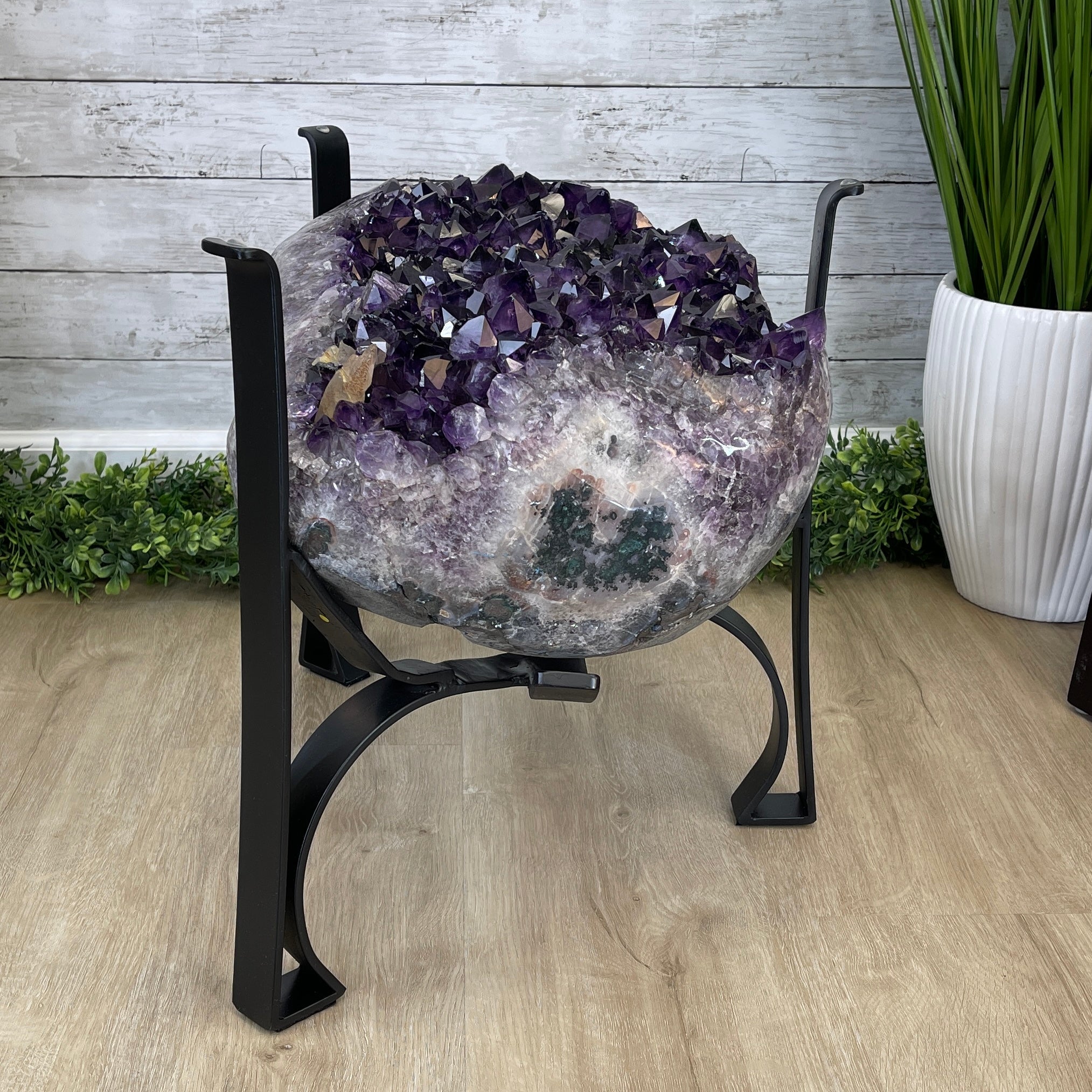 Extra Plus Quality Brazilian Amethyst Coffee Table, 144.6 lbs & 17.75" tall #1385-0035 by Brazil Gems - Brazil GemsBrazil GemsExtra Plus Quality Brazilian Amethyst Coffee Table, 144.6 lbs & 17.75" tall #1385-0035 by Brazil GemsTables: Coffee1385-0035