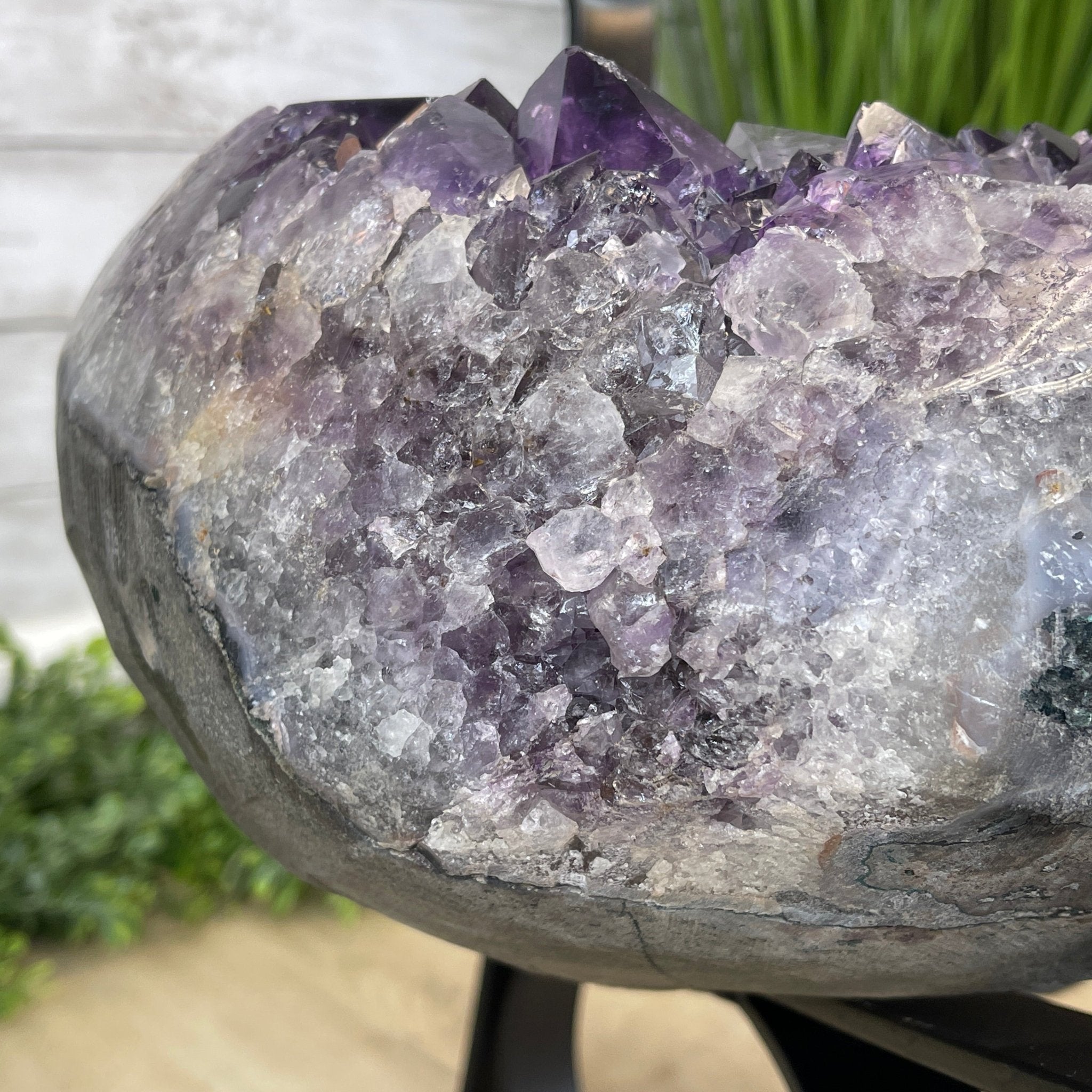 Extra Plus Quality Brazilian Amethyst Coffee Table, 144.6 lbs & 17.75" tall #1385-0035 by Brazil Gems - Brazil GemsBrazil GemsExtra Plus Quality Brazilian Amethyst Coffee Table, 144.6 lbs & 17.75" tall #1385-0035 by Brazil GemsTables: Coffee1385-0035