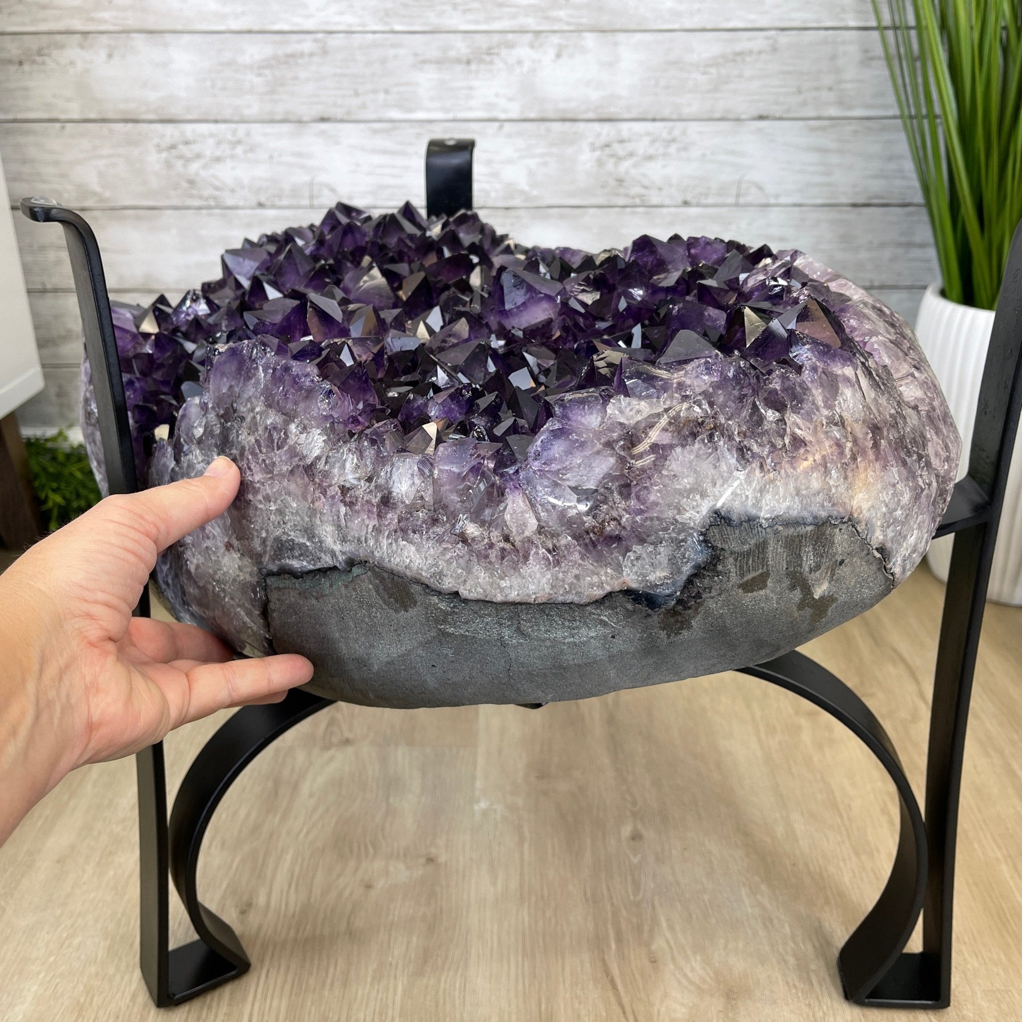 Extra Plus Quality Brazilian Amethyst Coffee Table, 144.6 lbs & 17.75" tall #1385-0035 by Brazil Gems - Brazil GemsBrazil GemsExtra Plus Quality Brazilian Amethyst Coffee Table, 144.6 lbs & 17.75" tall #1385-0035 by Brazil GemsTables: Coffee1385-0035